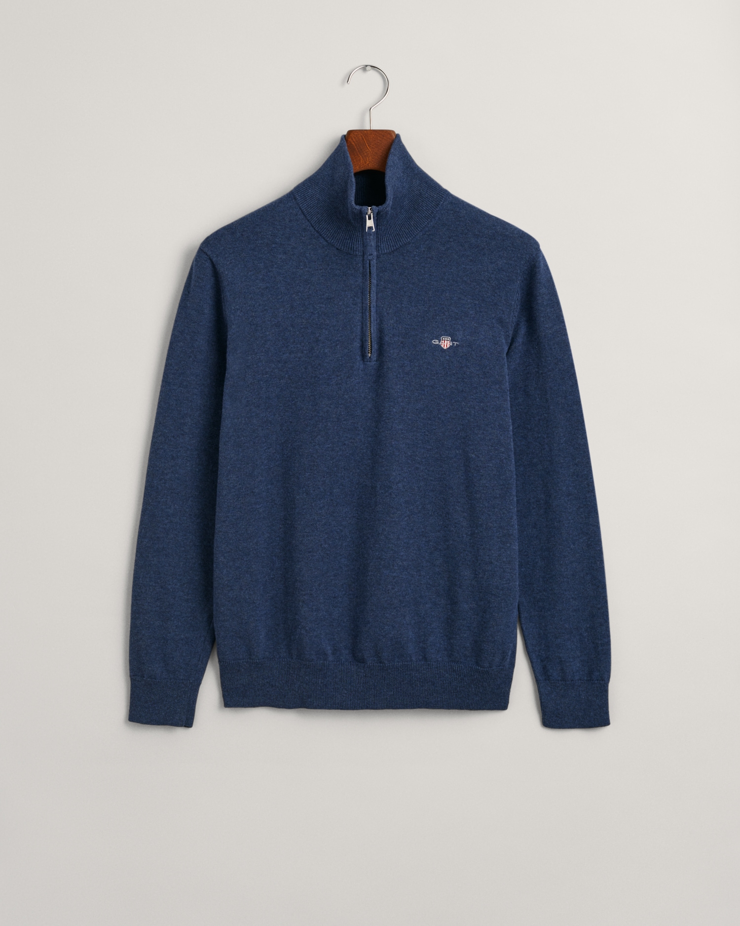 Gant Troyer »CLASSIC COTTON HALF ZIP« mit gerippten Details