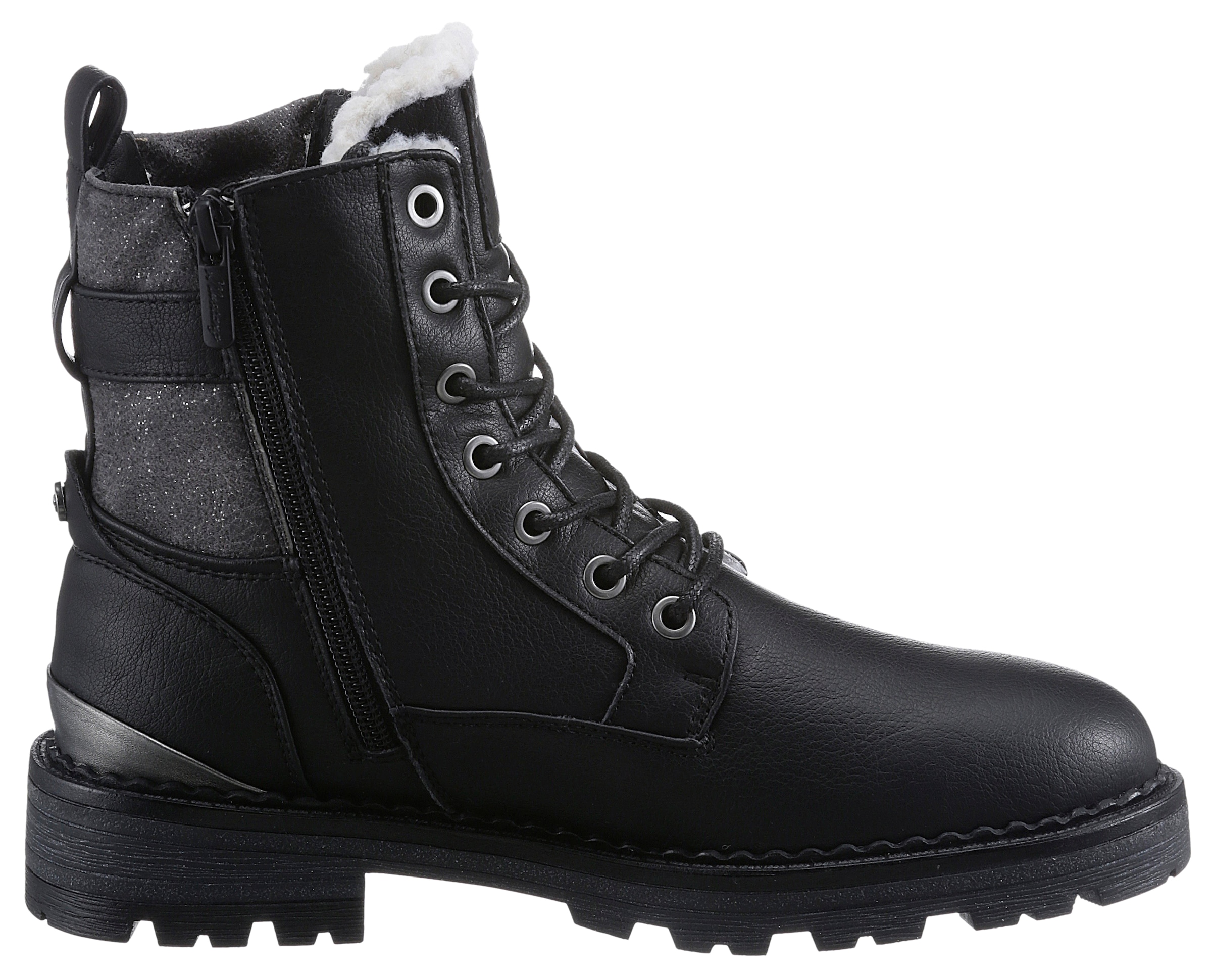 Mustang Shoes Winterboots, mit Anziehlasche und Zierschnalle