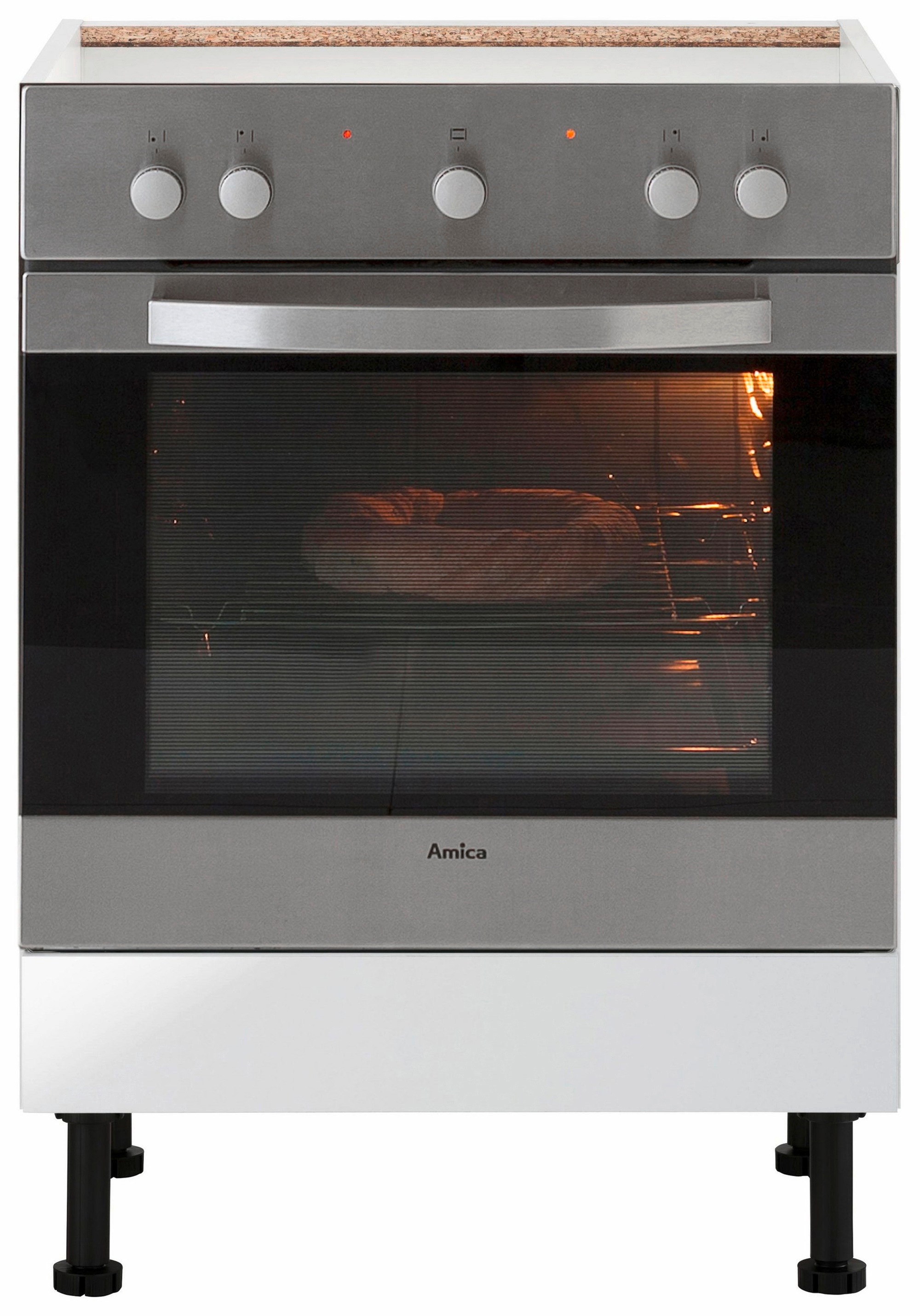 wiho Küchen Herdumbauschrank »Simi« 60 cm breit, mit verstellbaren Füssen, ohne Arbeitsplatte