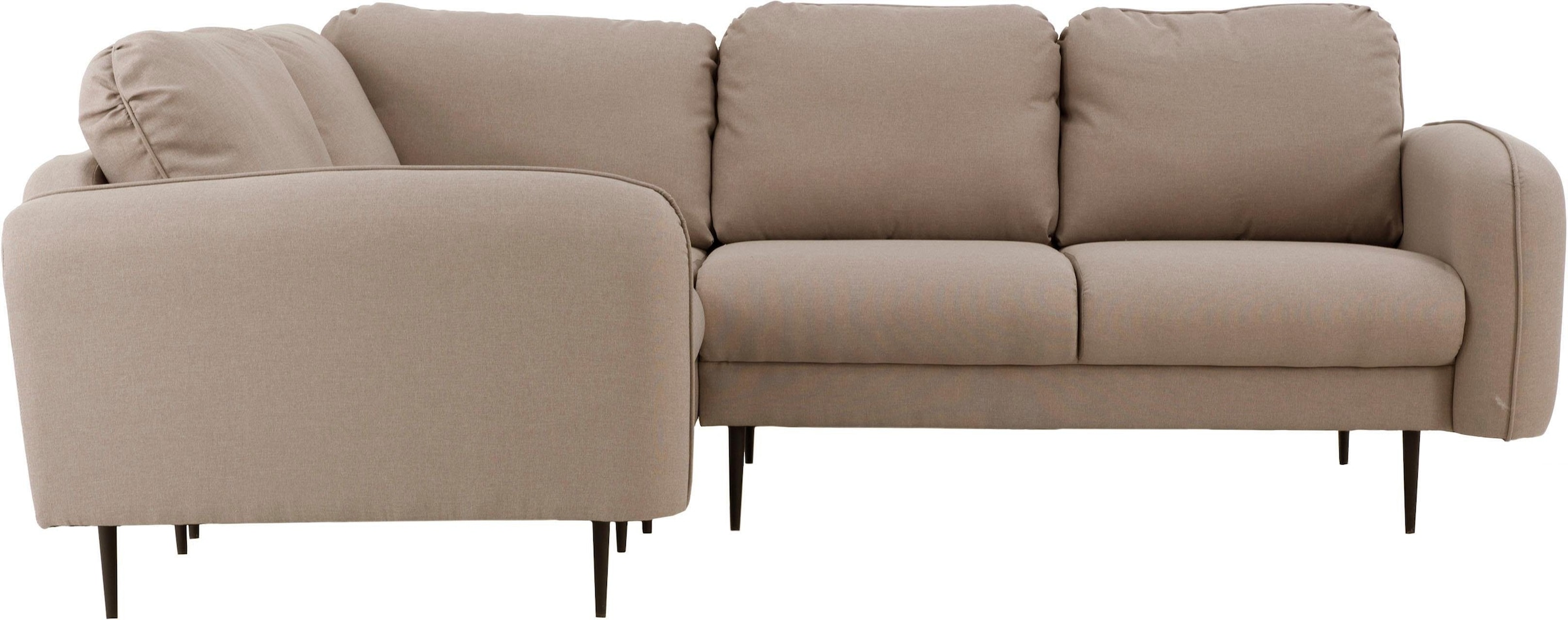 Home affaire Ecksofa »Skidi L-Form« mit losen Rückenkissen und Keder oben auf der Armlehne