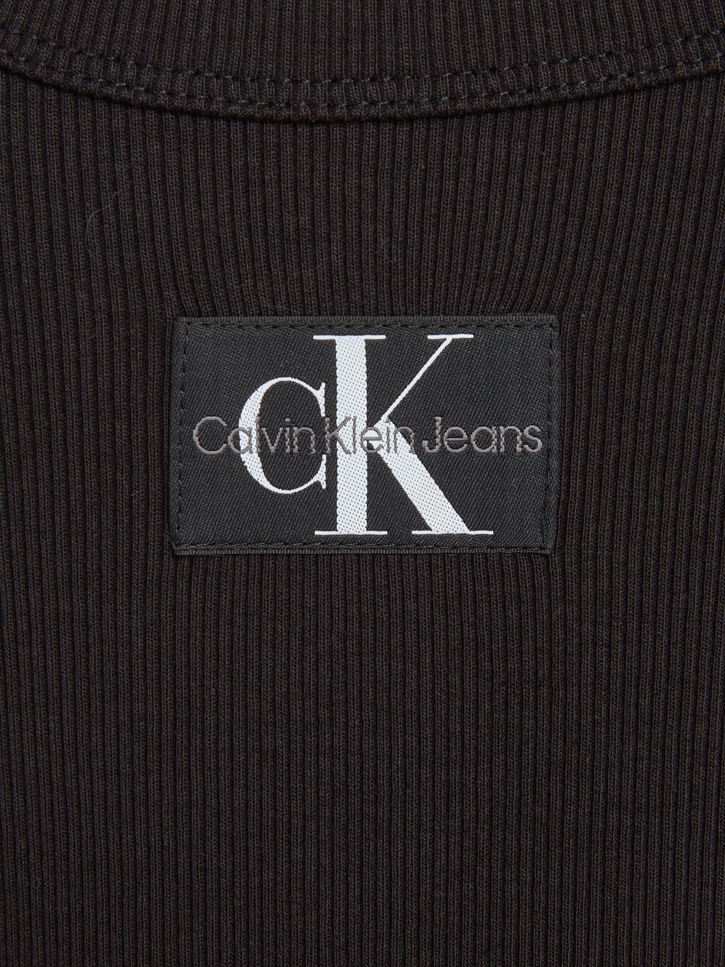 Calvin Klein Jeans Spaghettikleid »WOVEN LABEL RIB TANK DRESS«, mit Logopatch