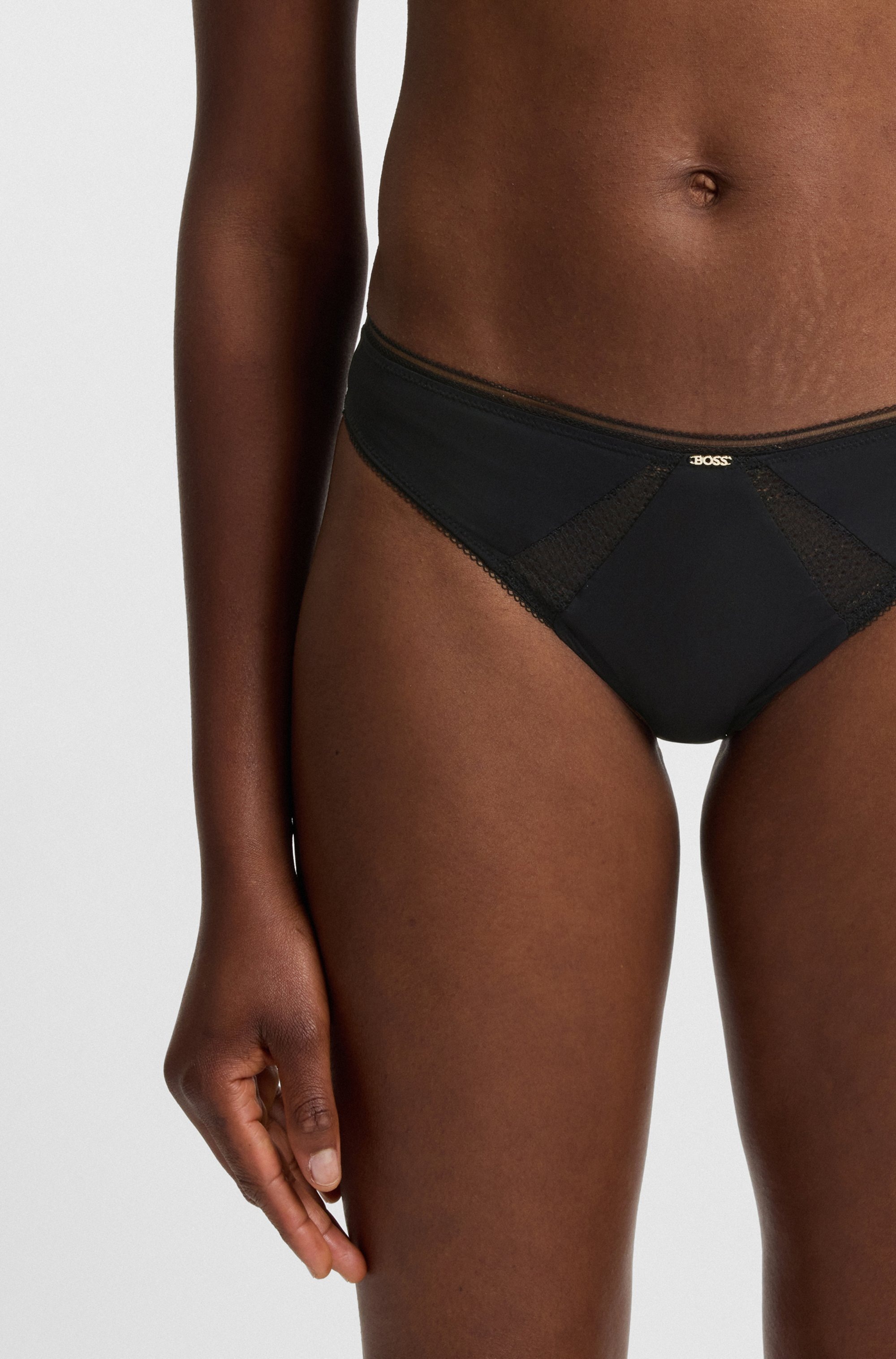 BOSS Slip »BRIEF B.PURE« mit Spitzeneinsatz