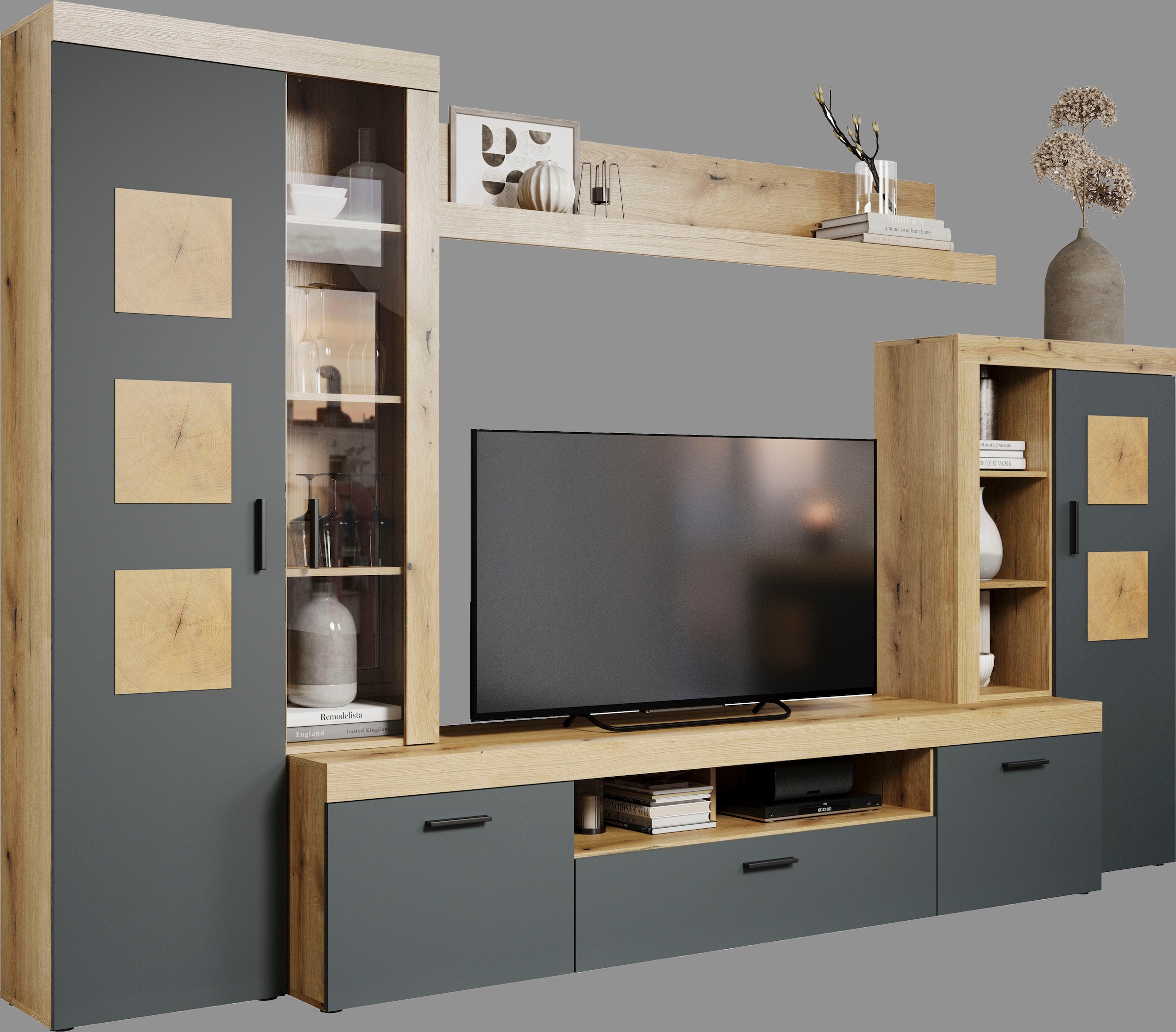 Home affaire Wohnwand »Ghent« Komplett-Set, 4 Stk. tlg.