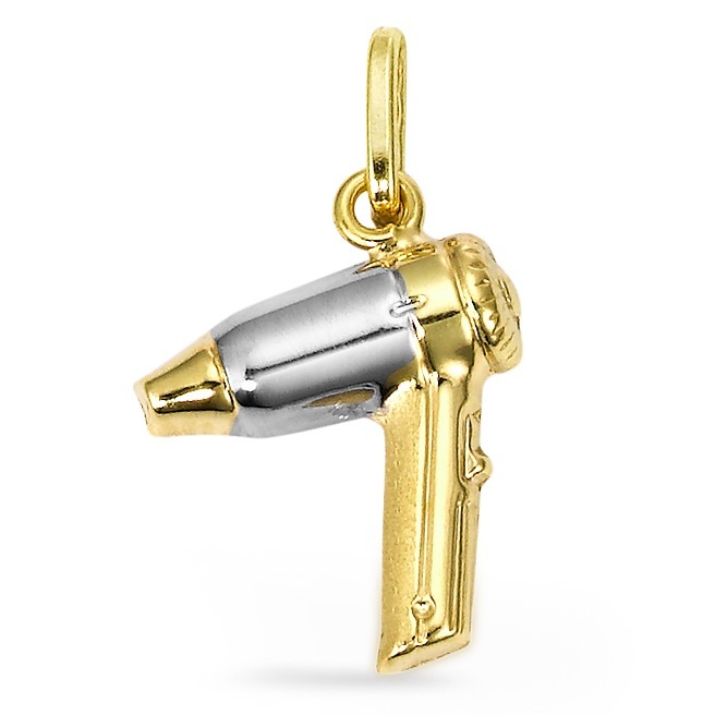 Anhänger 750/18 K Gelbgoldfarben Friseur
