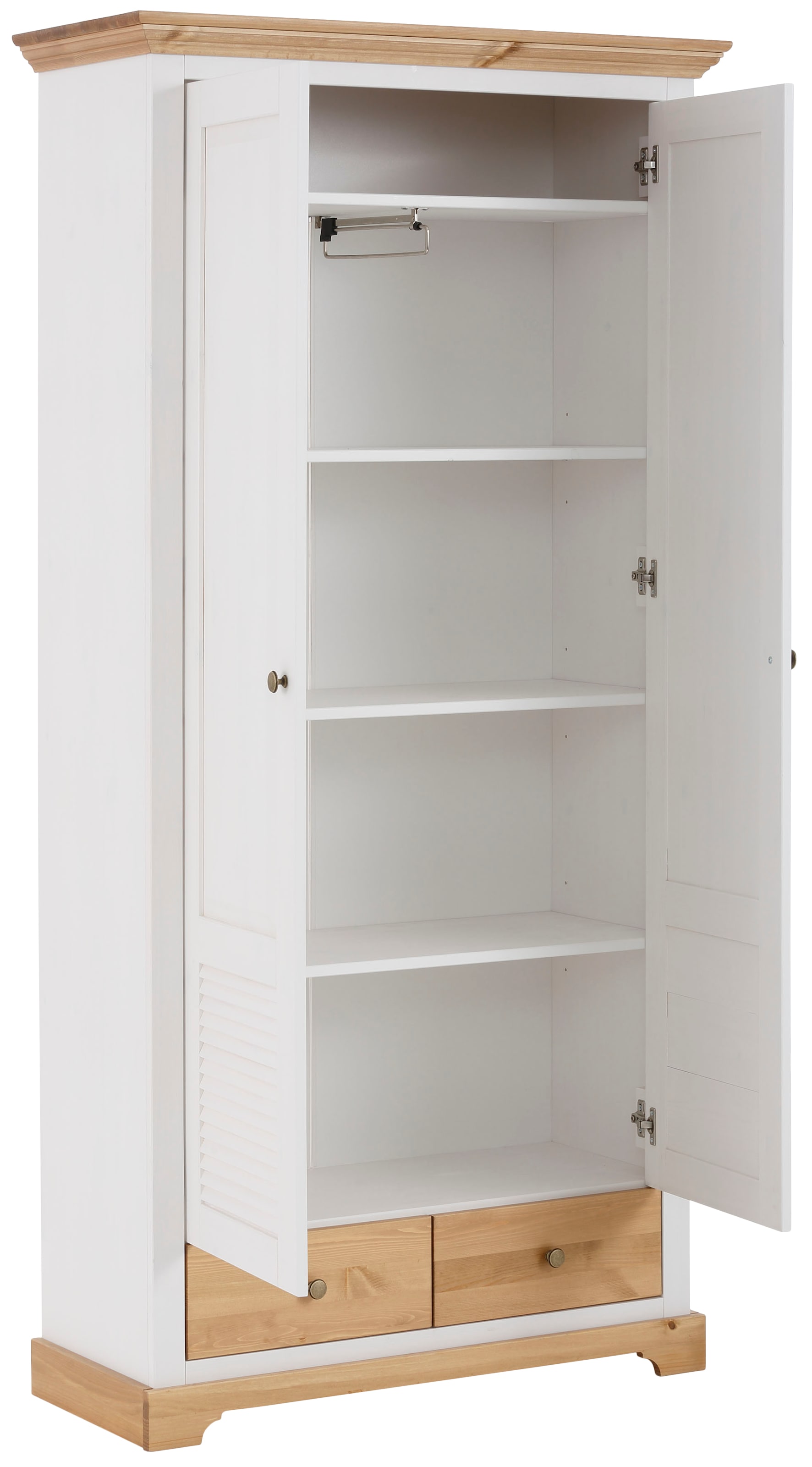 Home affaire Garderobenschrank »Ayanna«, Breite 94 cm, 2-türig, aus massiver Kiefer, FSC®