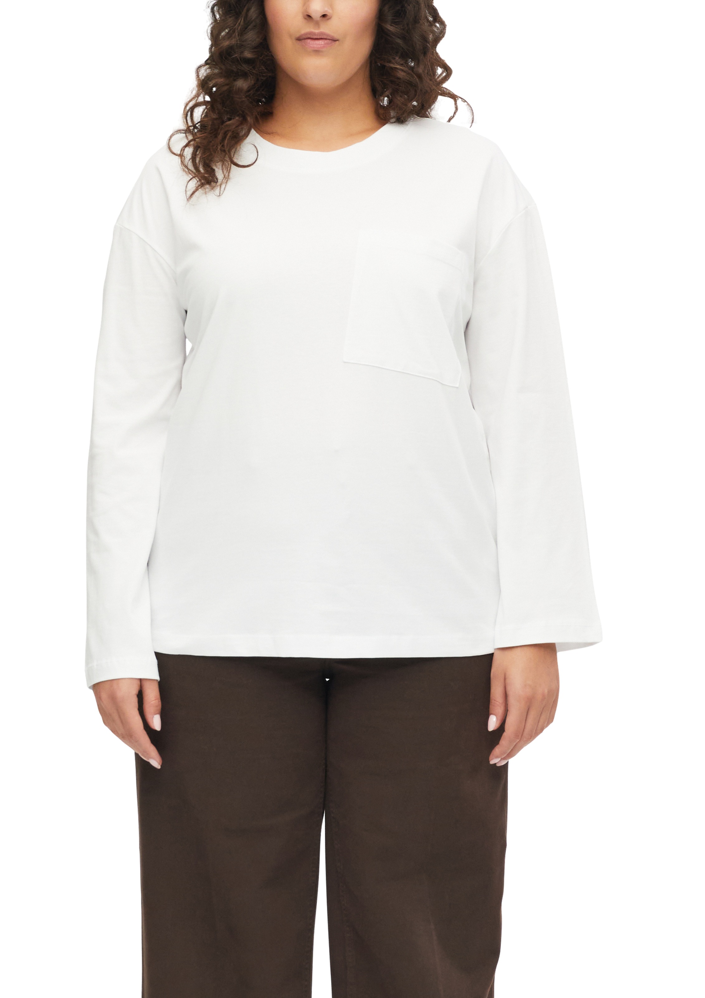 Image of s.Oliver CURVE Langarmshirt mit Rundhals / Grosse Grössen