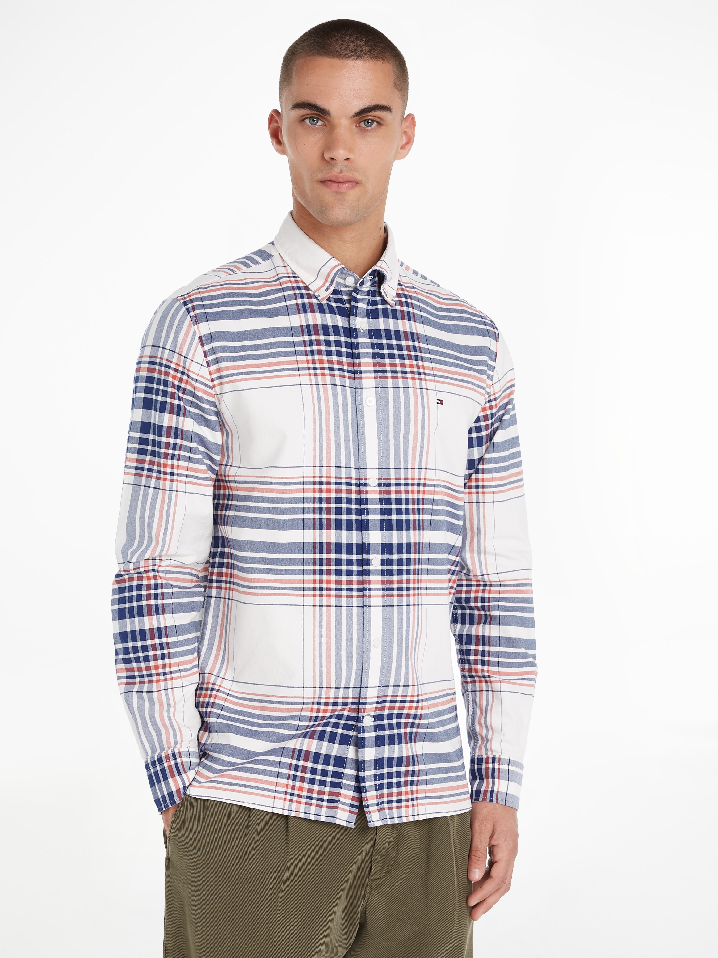 Langarmhemd »XL OXFORD CHECK RF SHIRT«, mit grossem Karomuster