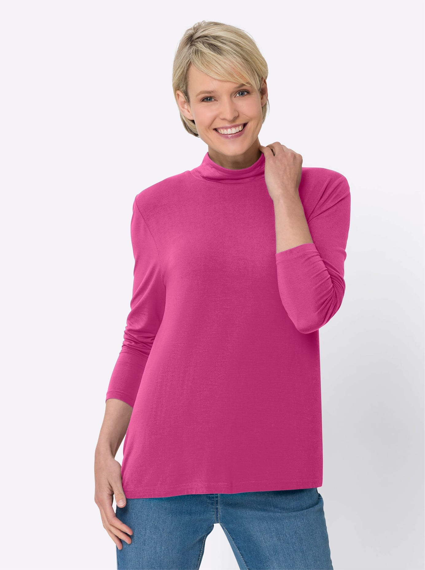 Classic Basics Stehkragenshirt »Rollkragen-Shirt«, (1 tlg.)