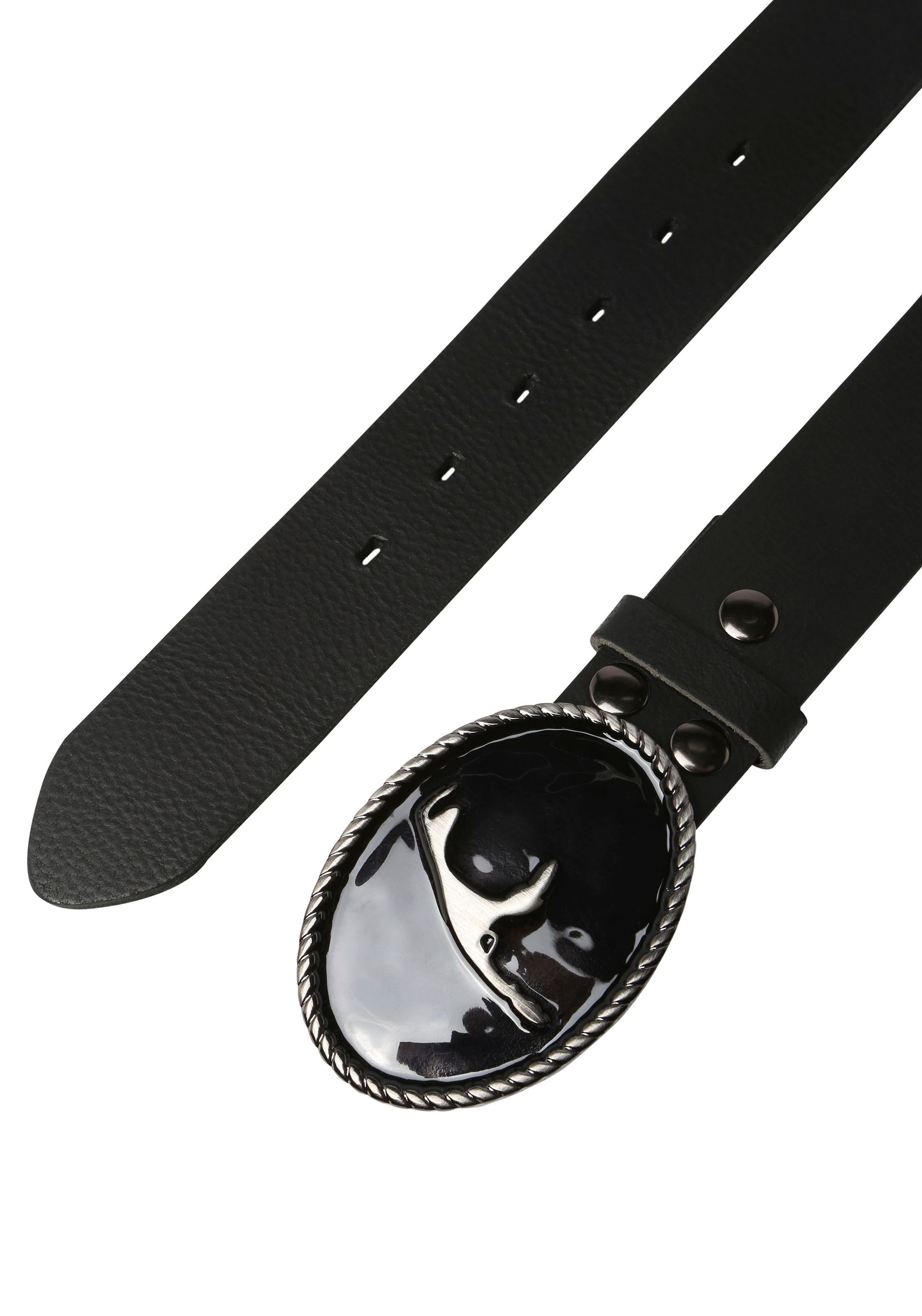 Rettungsring Gürtel Ceinture en cuir mit austauschbarer Schliesse »Sylt Schwarz«