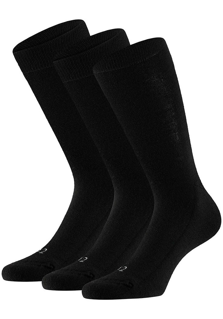 Apollo Basicsocken, (3er Pack), Unisex mit Stickerei und weichen Merinowoll-Anteil