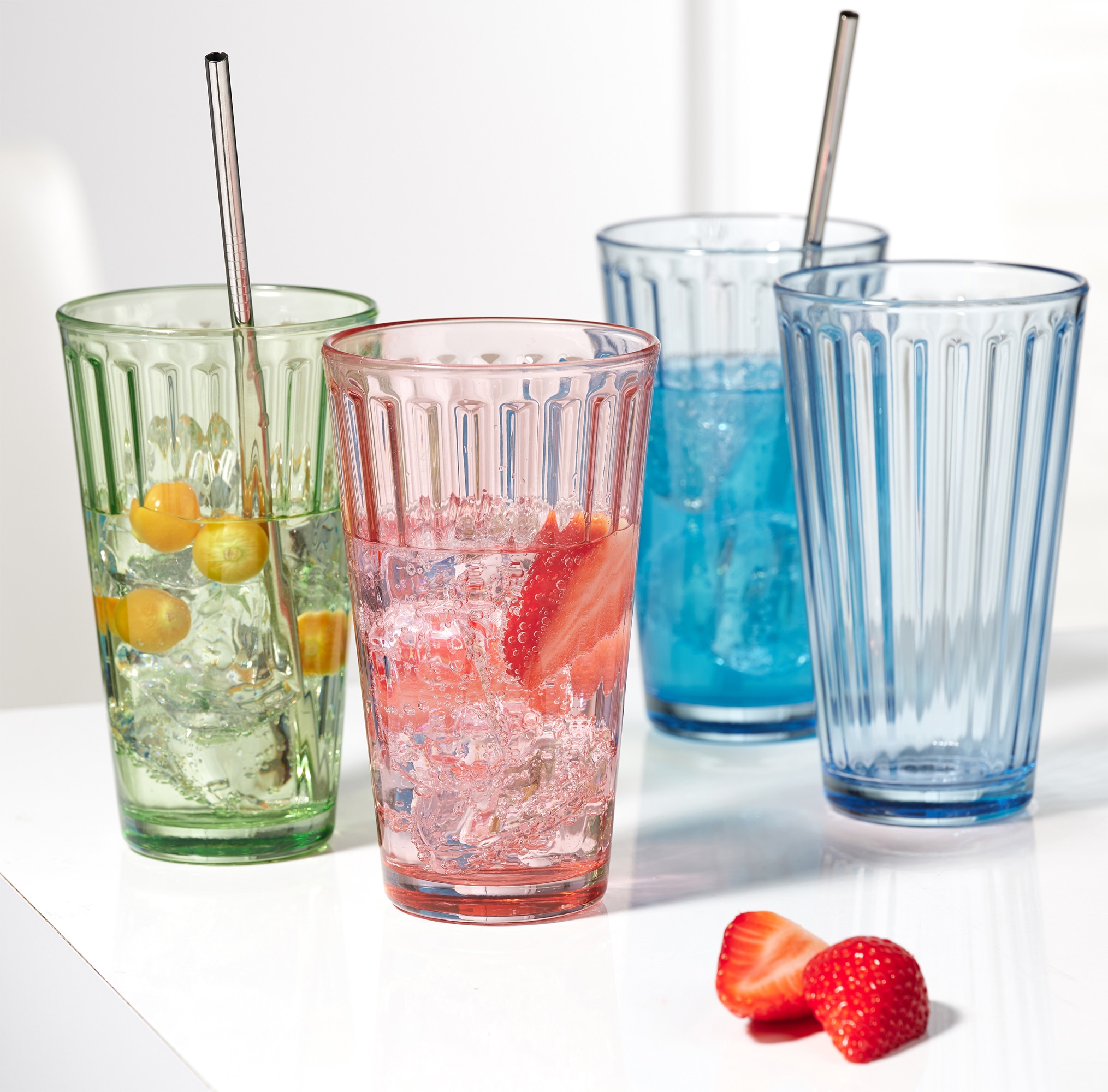 Ritzenhoff & Breker Longdrinkglas »Lawe«, (Set, 6 tlg., 6 Longdrinkgläser, je 400 ml), topaktuelles Innen-Facettierung