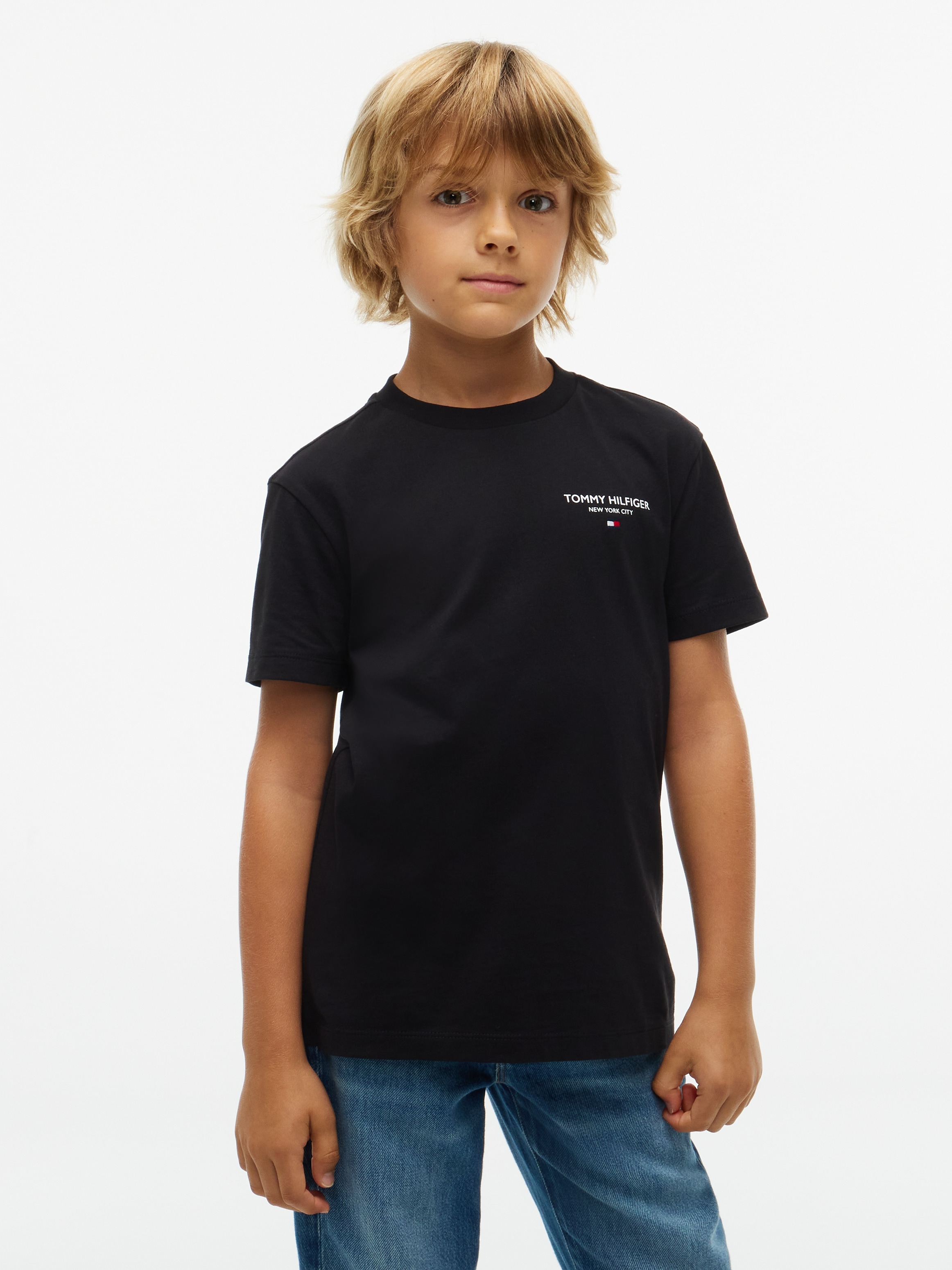 Tommy Hilfiger T-shirt Encolure ronde, coupe régulière, enfants jusqu'à 16 ans