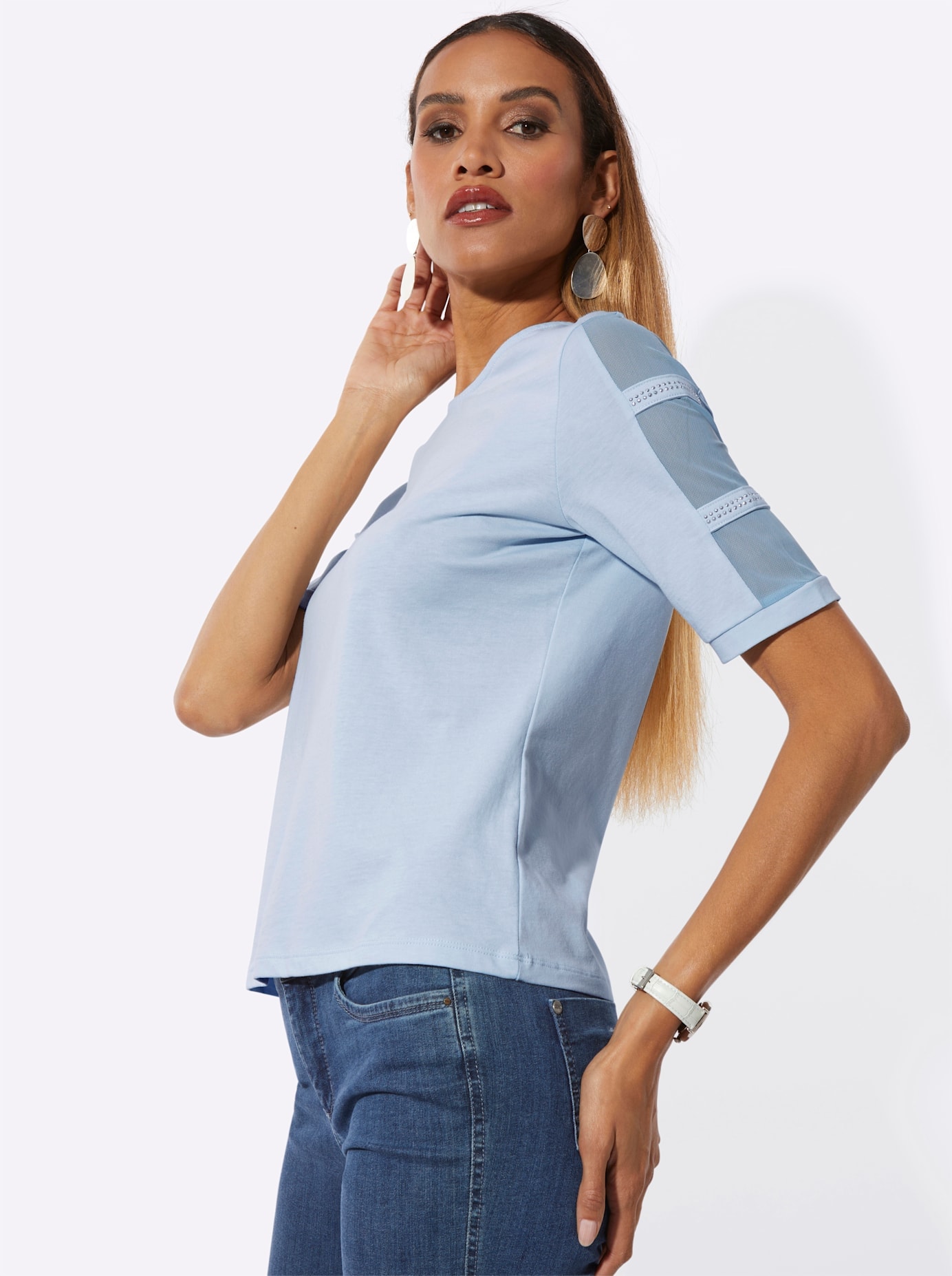 creation L Shirt à col rond »Kurzarm-Shirt« 1 pièces