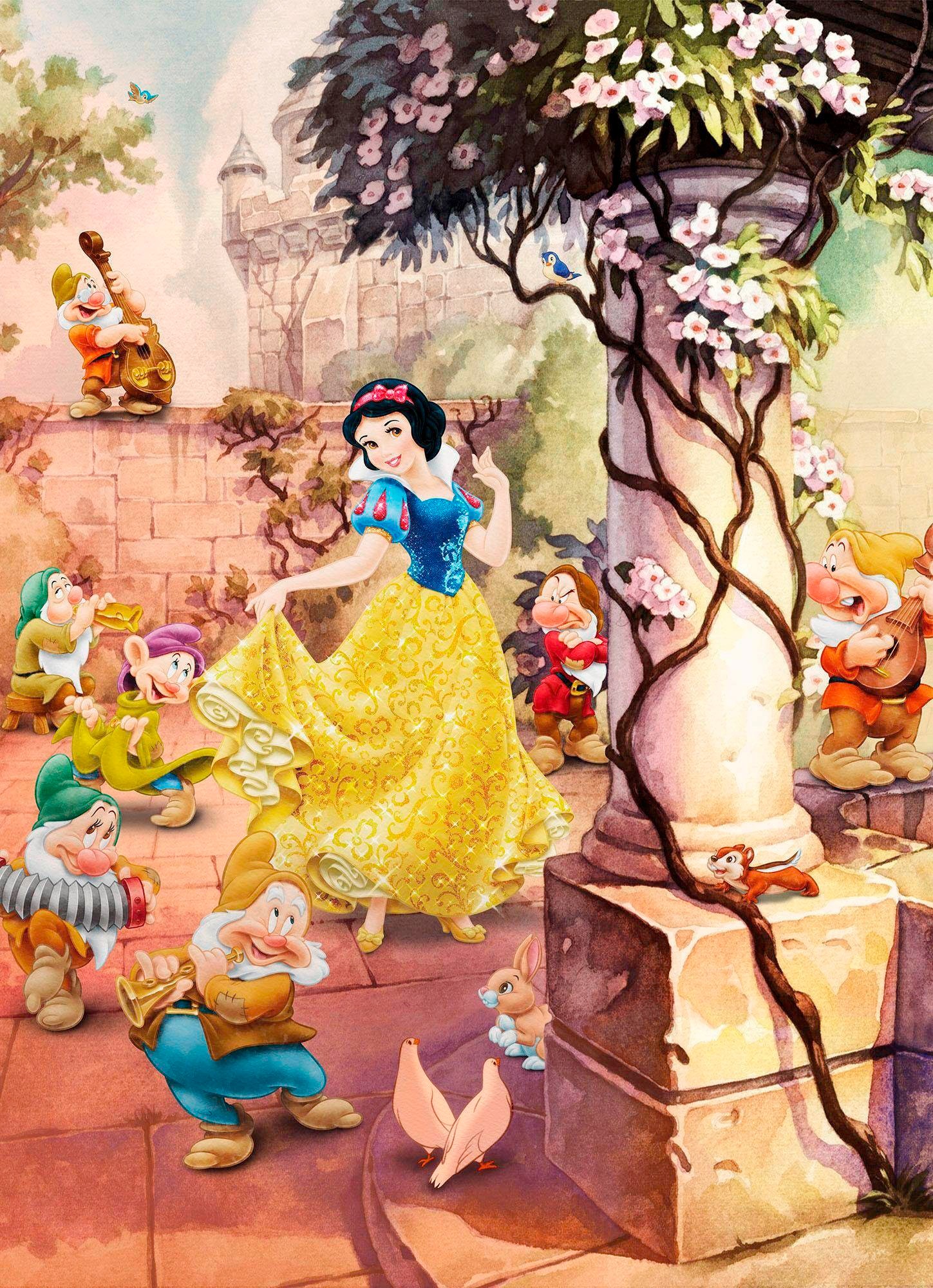 Image of Komar Fototapete »Dancing Snow White«, bedruckt-Comic, ausgezeichnet lichtbeständig bei Ackermann Versand Schweiz