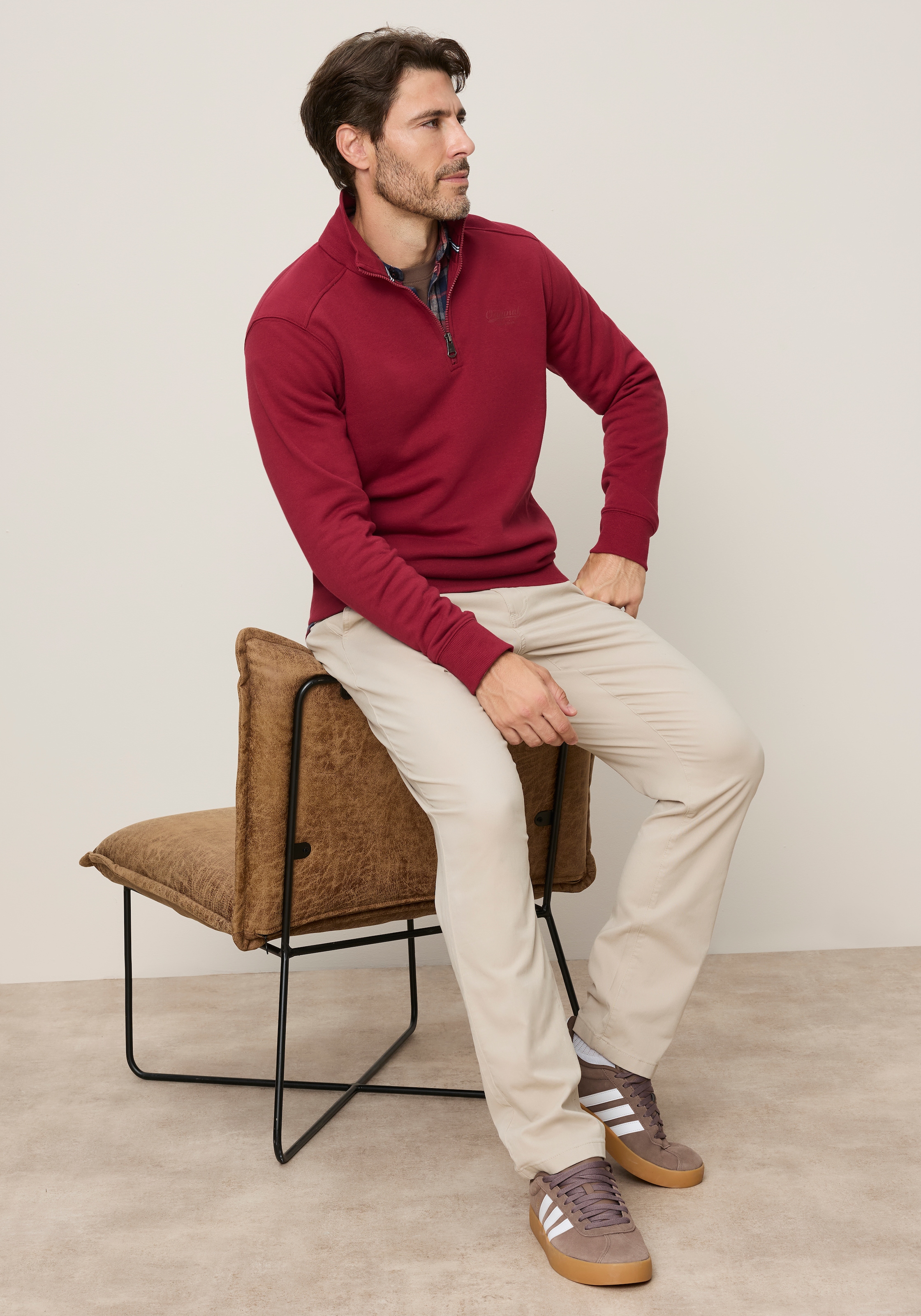Man's World Sweatshirt , mit Troyerkragen, normale Passform, auch in grossen Grössen
