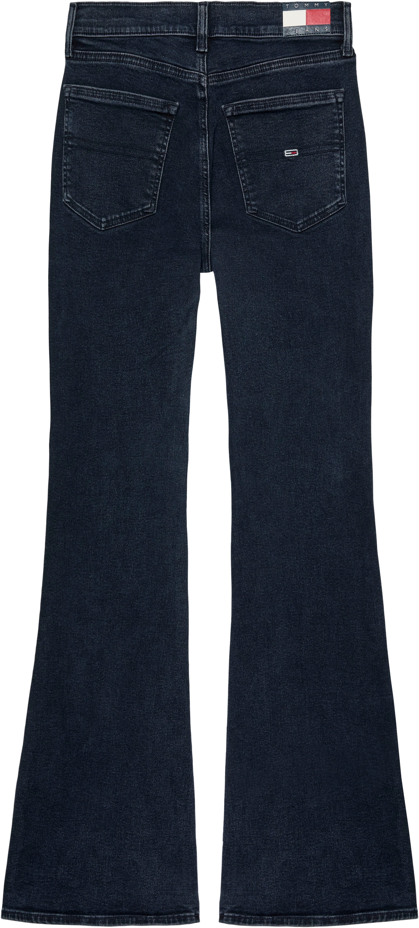 Tommy Jeans Schlagjeans »Tommy Jeans SYLVIA - High waist - Flared Denim Jeans«, mit Logostickereien und Nieten