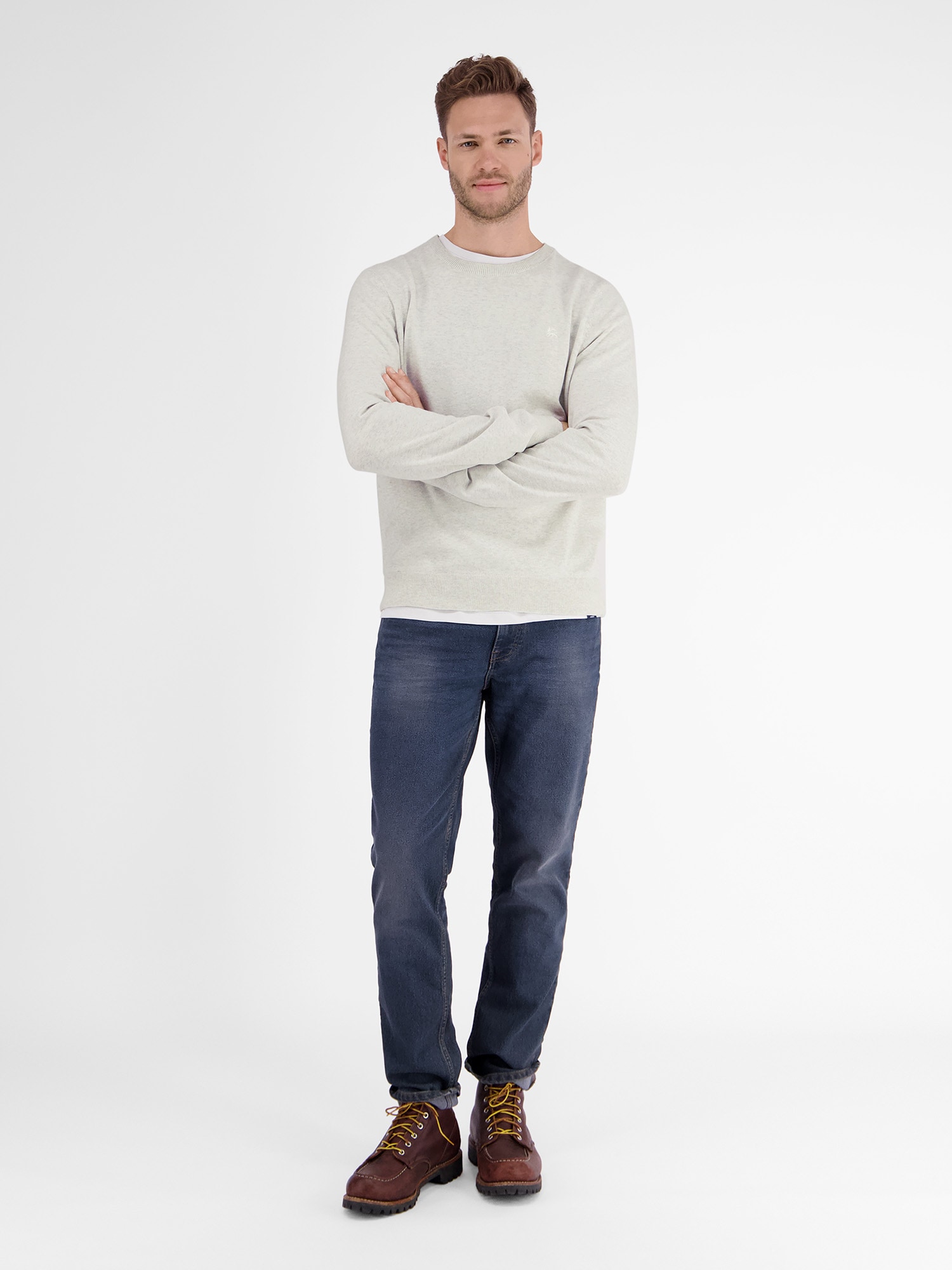 LERROS Strickpullover »Lässiger Flachstrickpullover«