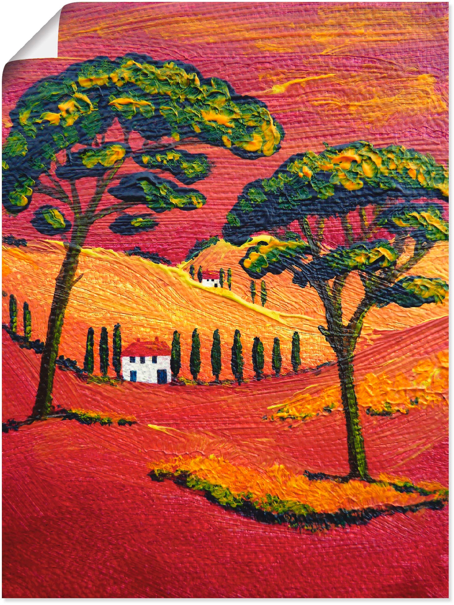 Image of Artland Wandbild »Irgendwo in der Toskana 3«, Europa, (1 St.), in vielen Grössen & Produktarten - Alubild / Outdoorbild für den Aussenbereich, Leinwandbild, Poster, Wandaufkleber / Wandtattoo auch für Badezimmer geeignet bei Ackermann Versand Schweiz