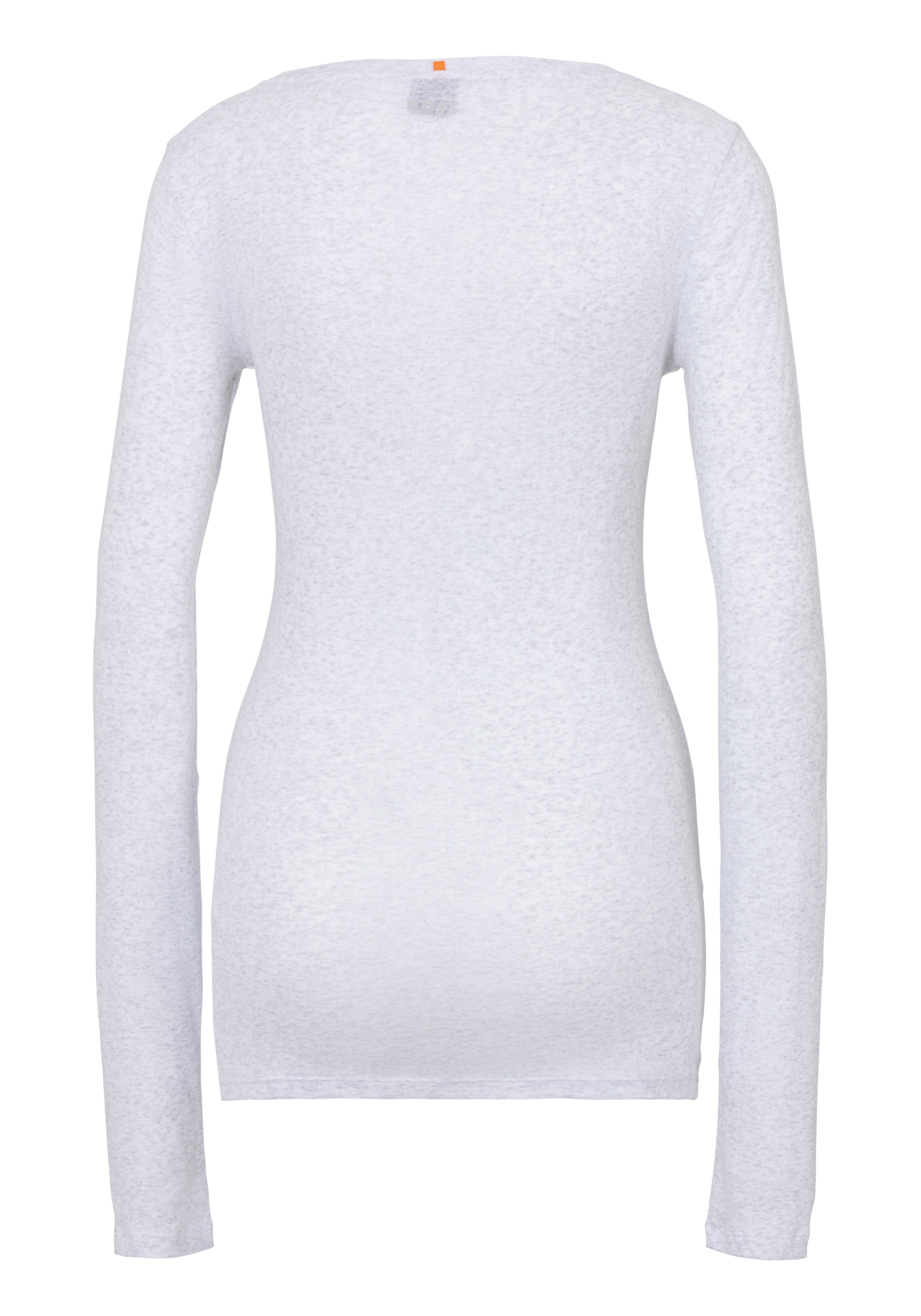 BOSS ORANGE Langarmshirt »Elayer Premium Damenmode«, mit tiefem Ausschnitt