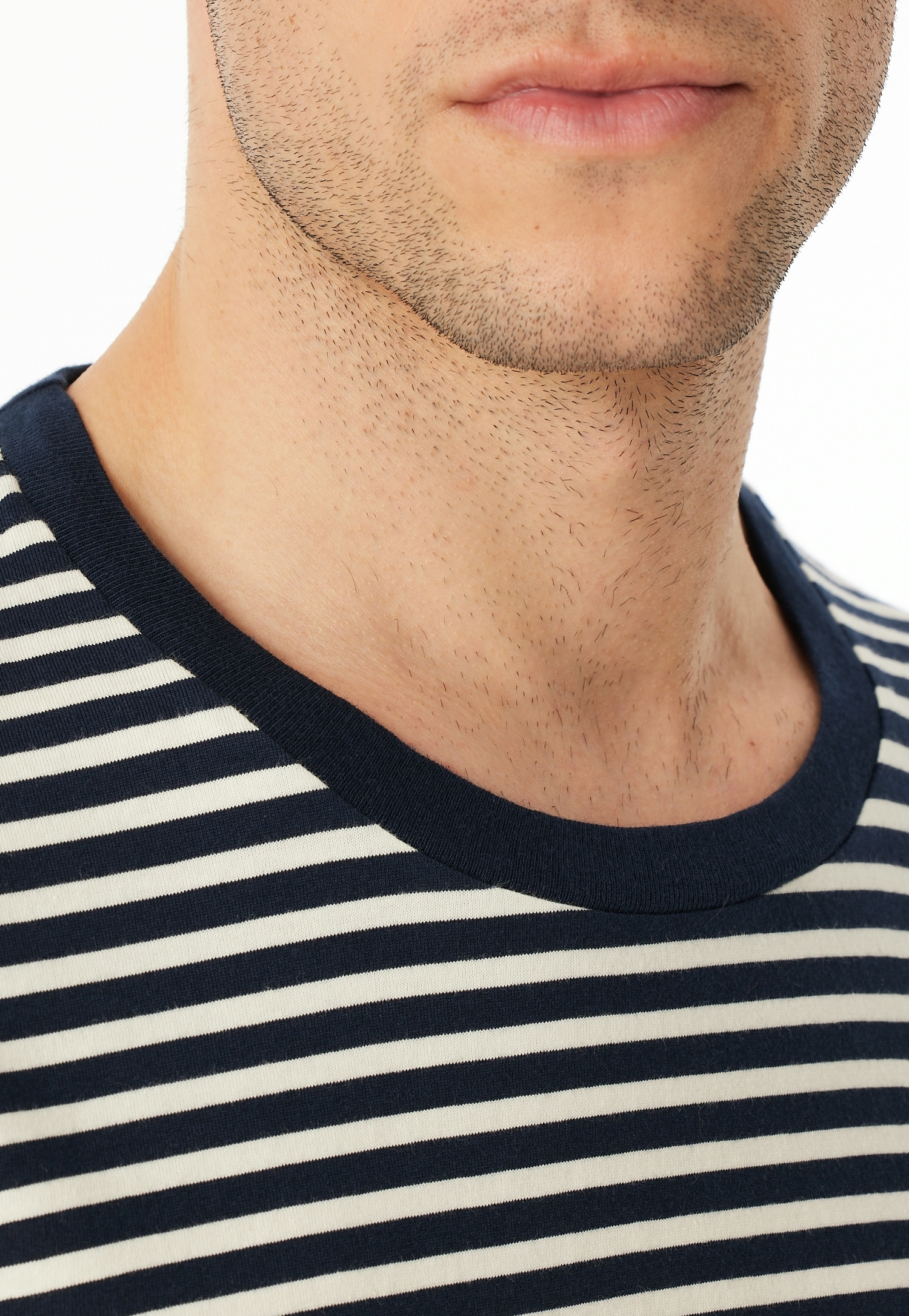 Schiesser Schlafanzug »Casual Nightwear« 2 Stk. tlg., Rundhalsausschnitt, langärmelig, gestreift, Baumwolle, Single Jersey