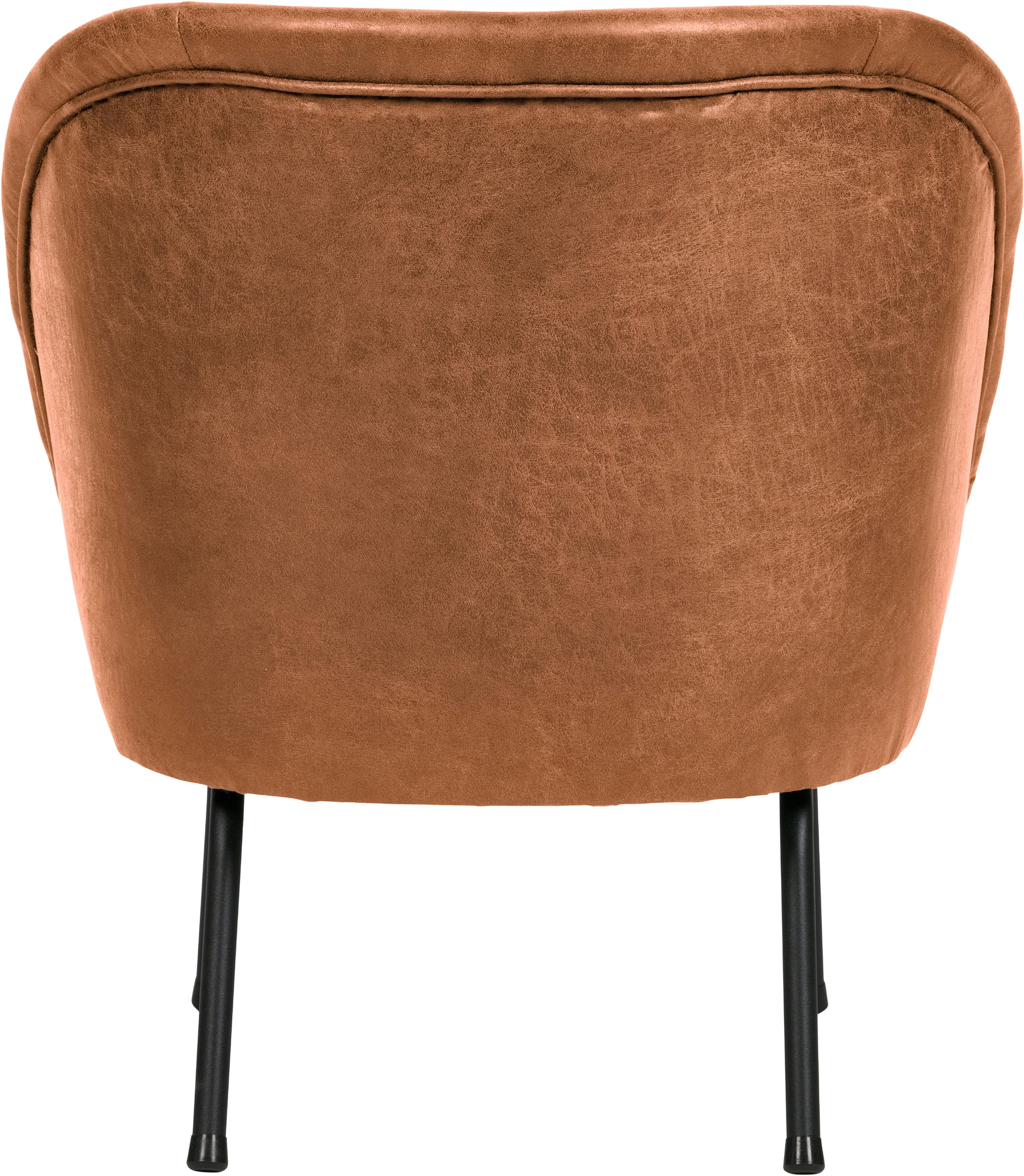 WOOOD Fauteuil »Vogue mit recyceltem Leder und Metallgestell B 57 x T 70 x H 69 cm« Capacité de charge 90 kg, bonne résistance à l'usure, revêtement en poudre