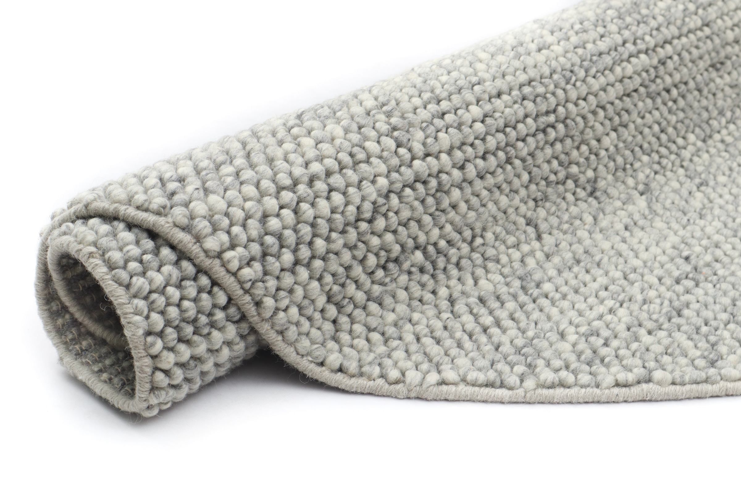 GOODproduct Wollteppich »Wolly, Wolle« rund 14 mm Höhe handgewebt, Handweb Teppiche, Wohnzimmer, Schlafzimmer, Esszimmer