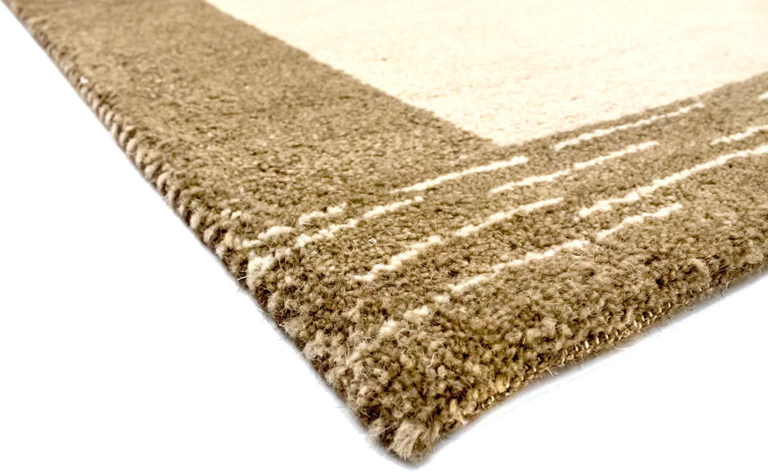 morgenland Wollteppich »Gabbeh Teppich handgeknüpft beige«, rechteckig, 18 mm Höhe, handgeknüpft