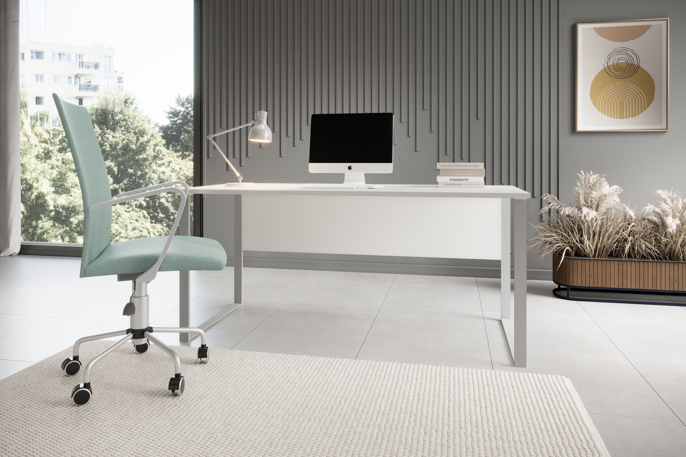 BEGA OFFICE Schreibtisch »Amanda« 1 Stk. tlg. Kabeldurchlass, Metallkufen, Breite 170 cm