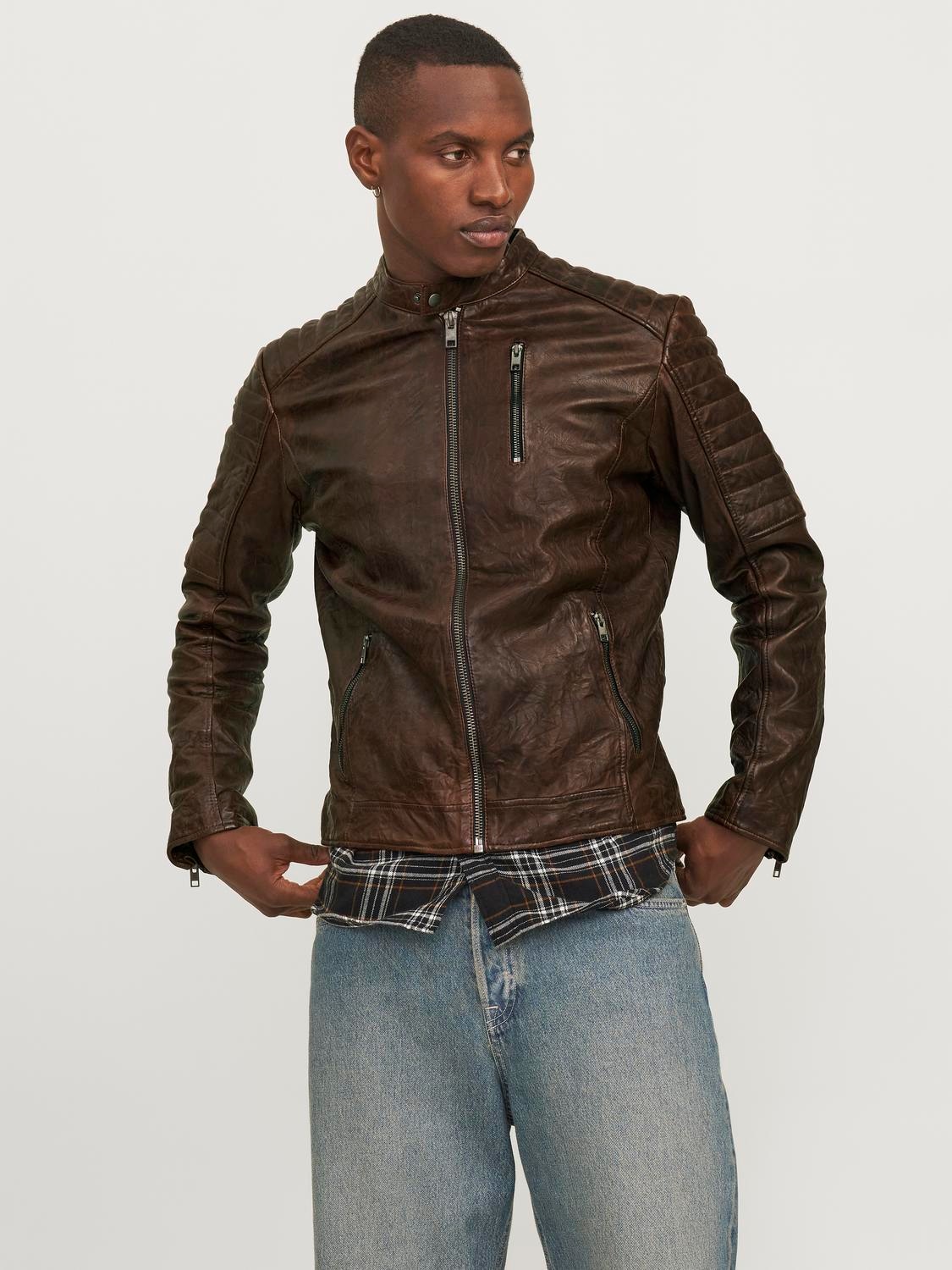 Lederjacke »JJERICHARD LEATHER JACKET NOOS«