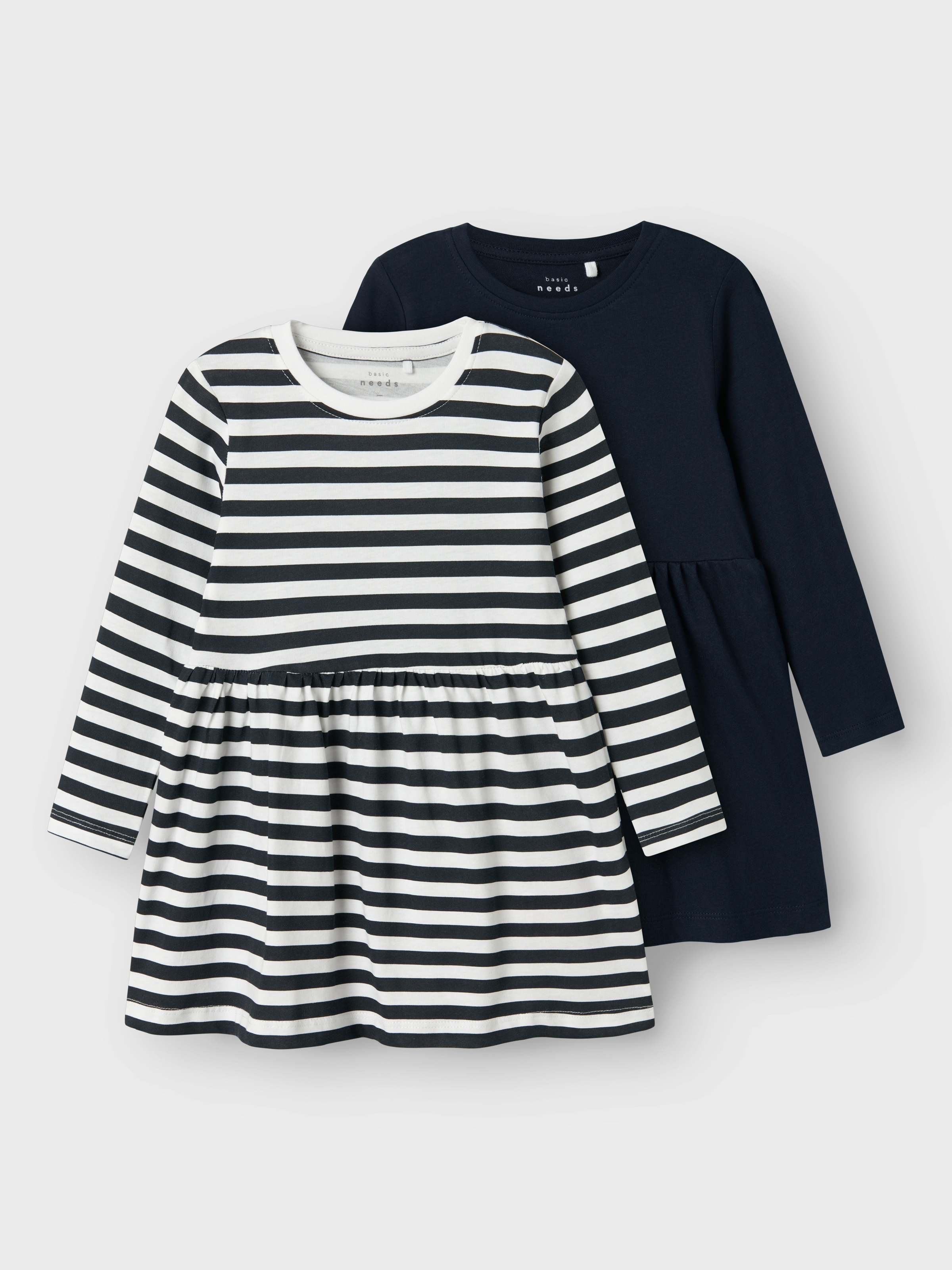 Image of Name It Minikleid "NMFVIVIA LS DRESS 2P NOOS" Packung, 2 Stk. tlg.