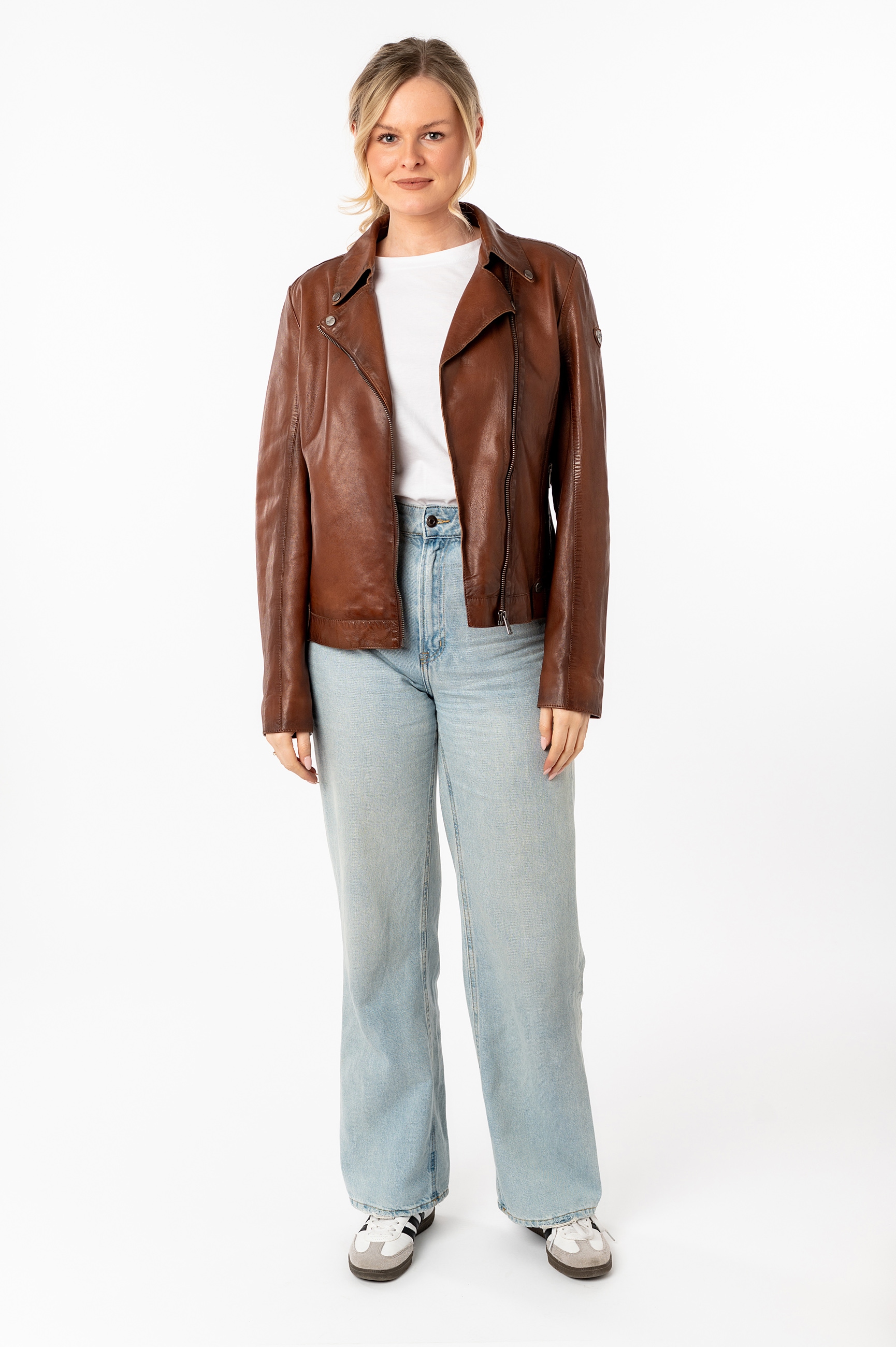 Mauritius Veste en cuir »MWFarah« mit Reverskragen