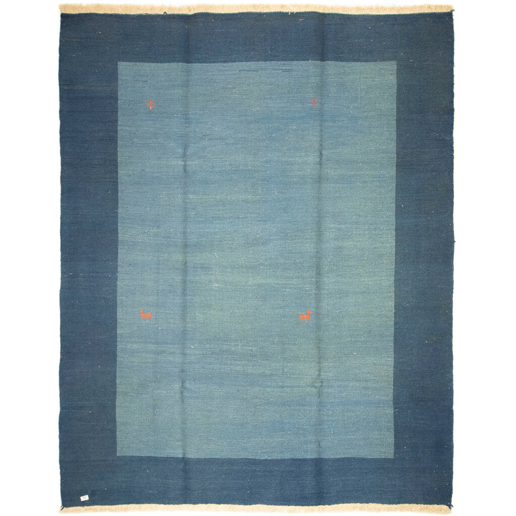morgenland Wollteppich »Gabbeh Teppich handgeknüpft hellblau«, rechteckig, handgeknüpft