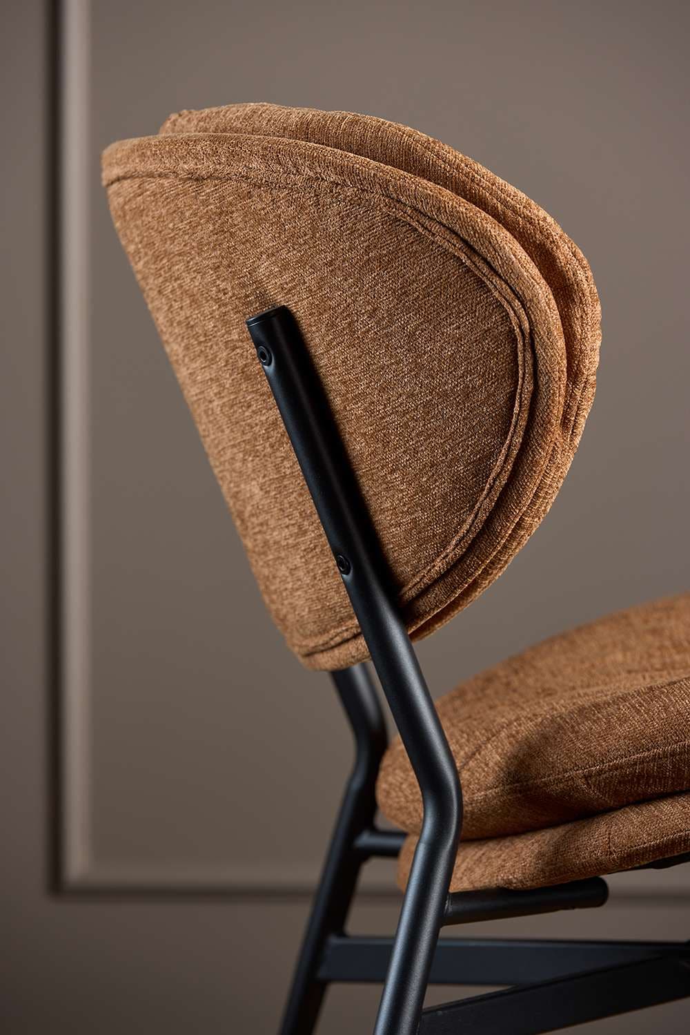 ACTONA GROUP Loungesessel »Burma« Terracotta Stoff, schwarze Stahlbeine, Sitzhöhe: 43 cm