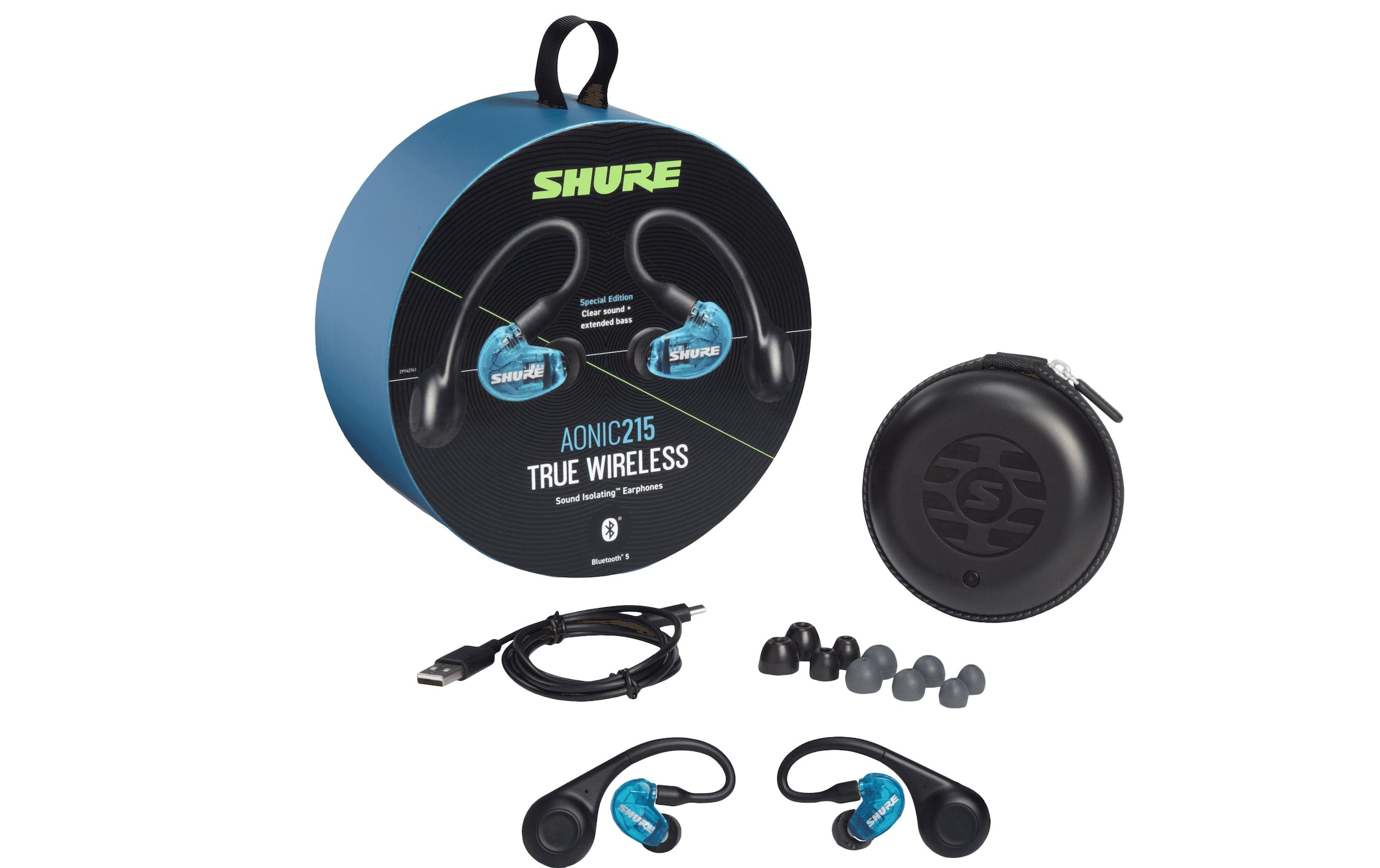 Shure wireless In-Ear-Kopfhörer »AONIC 215 GEN 2«, Anruf-Management, App, Lautstärkeregelung, Rufannahme