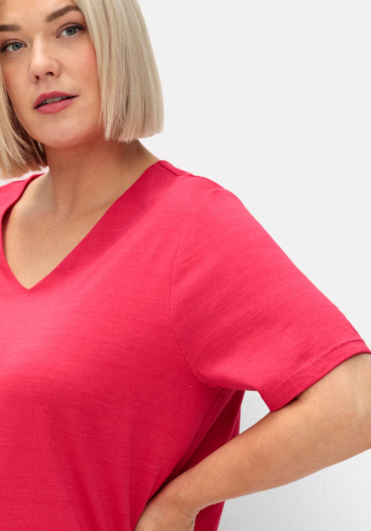 Sheego Kurzarmshirt »T-Shirt«, (1 tlg.)