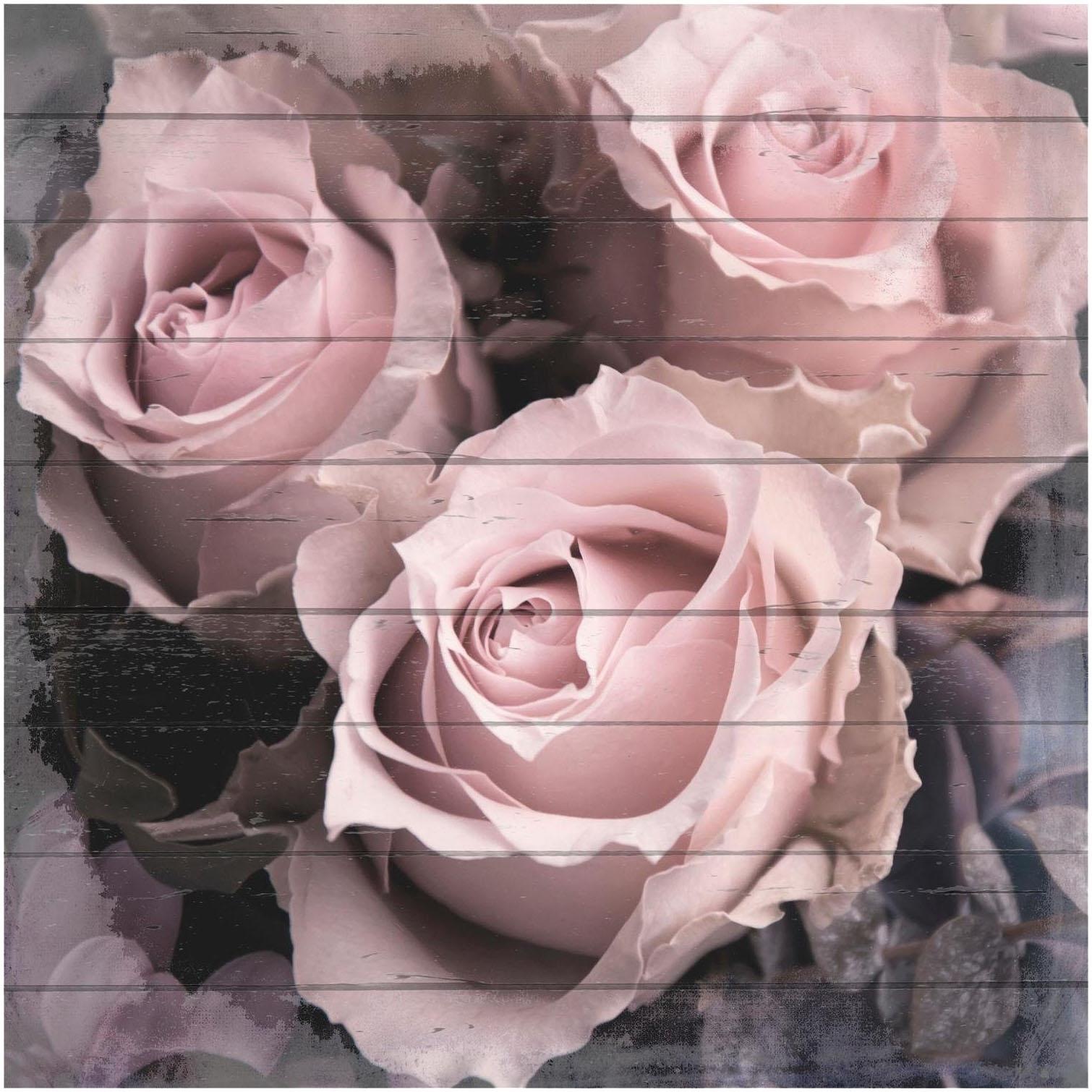 Image of Home affaire Holzbild »Rosenstrauss«, 40/40 cm bei Ackermann Versand Schweiz