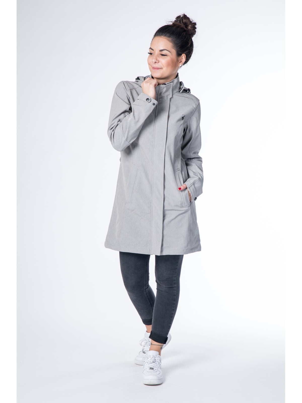 DEPROC Active Softshellmantel »GLACE SILVER LONG WOMEN« auch in Grossen Grössen erhältlich