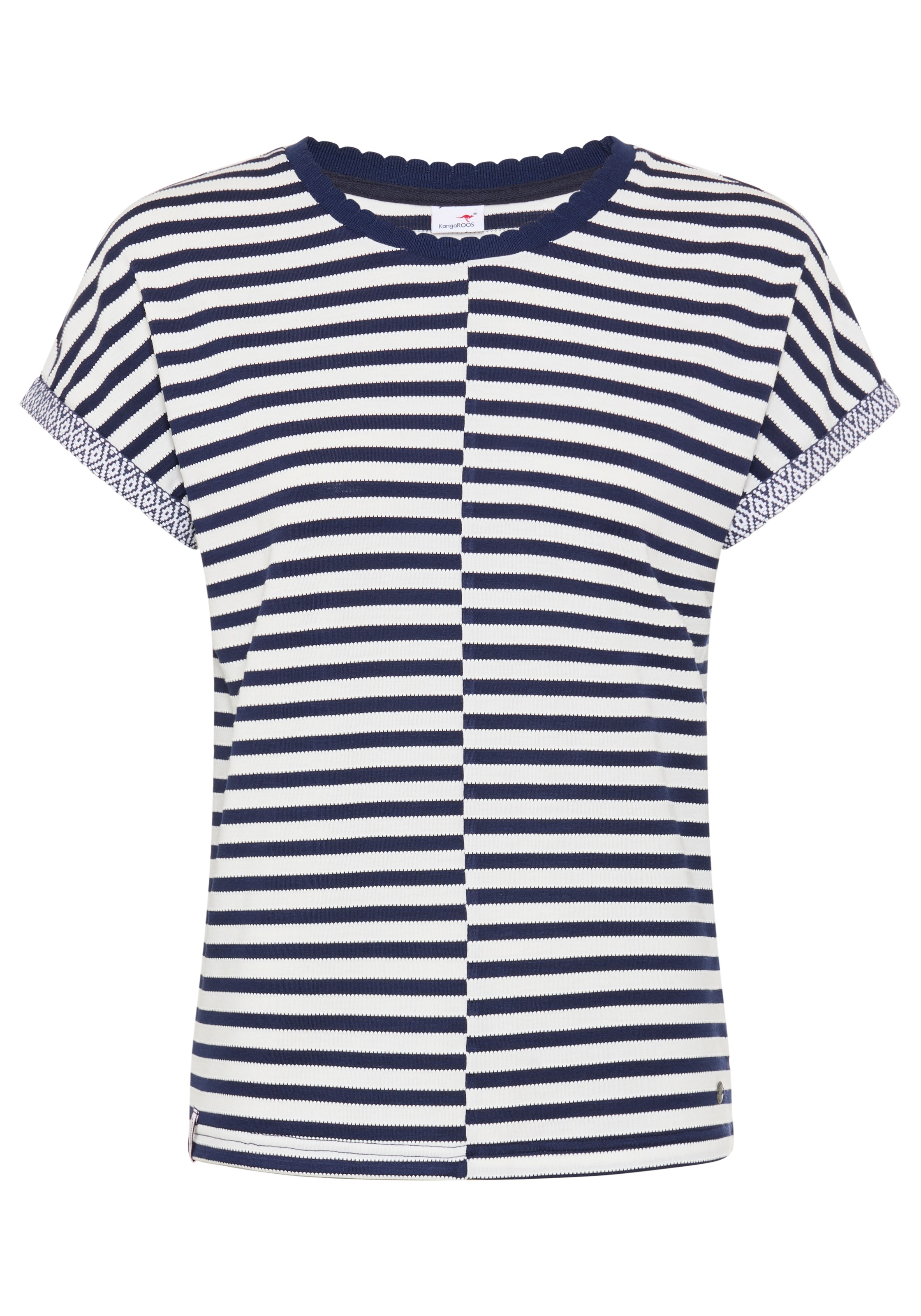 KangaROOS T-Shirt Kurzarmshirt, Rundhalsausschnitt, hüftlange Passform