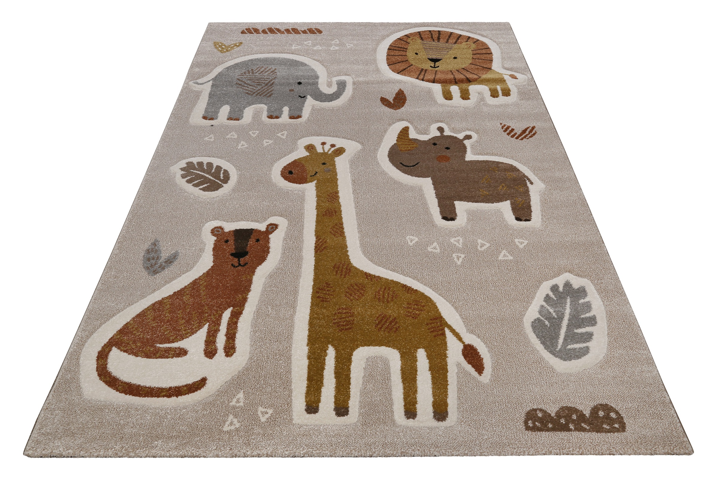 Image of SMART KIDS Kinderteppich "Nala & Friends" rechteckig 10 mm Höhe Moderner Spielteppich, strapazierfähig, pflegeleicht, Konturenschnitt