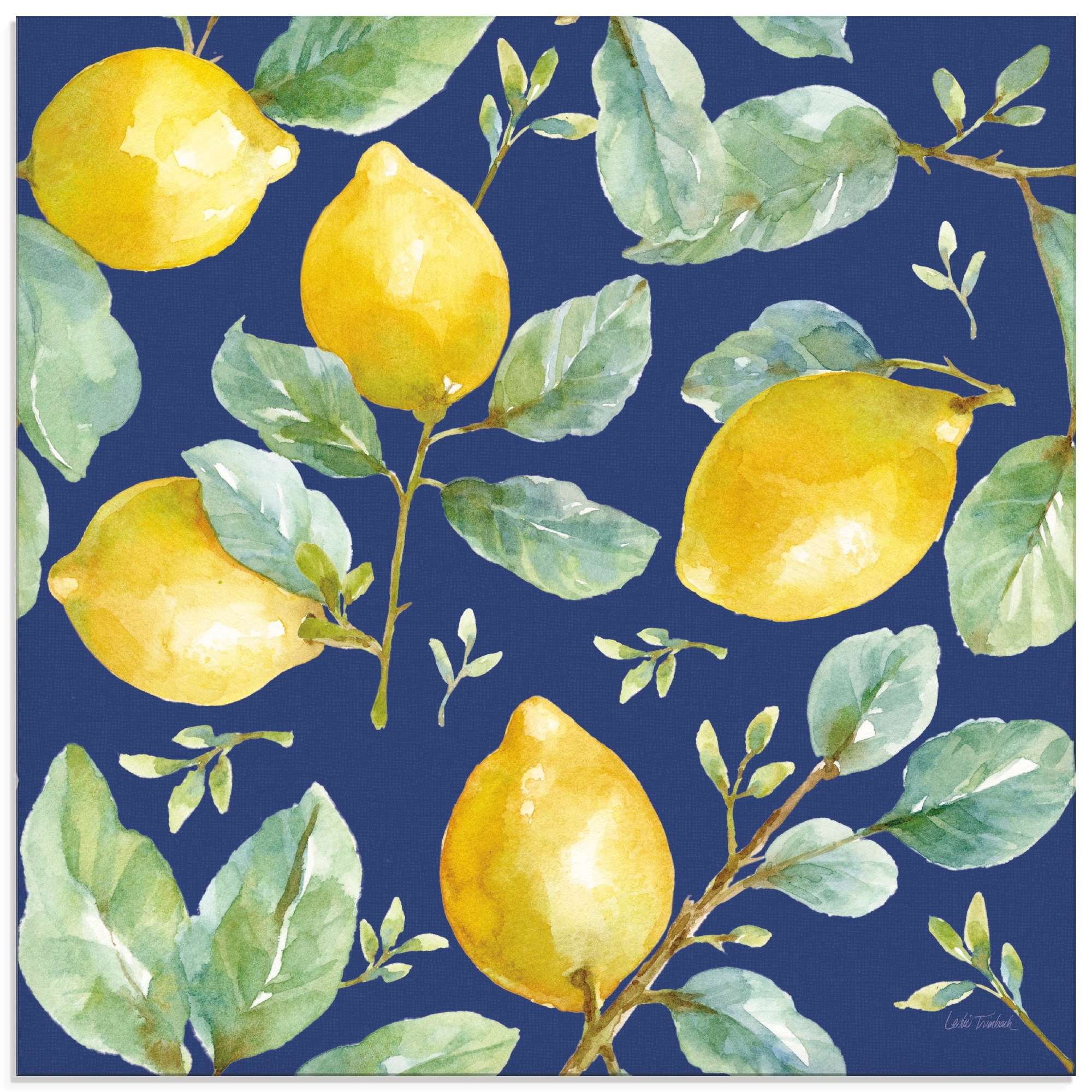 Image of Artland Glasbild "Le Citron Pattern IB" Pflanzenbilder 1 Stk. tlg. in verschiedenen Grössen