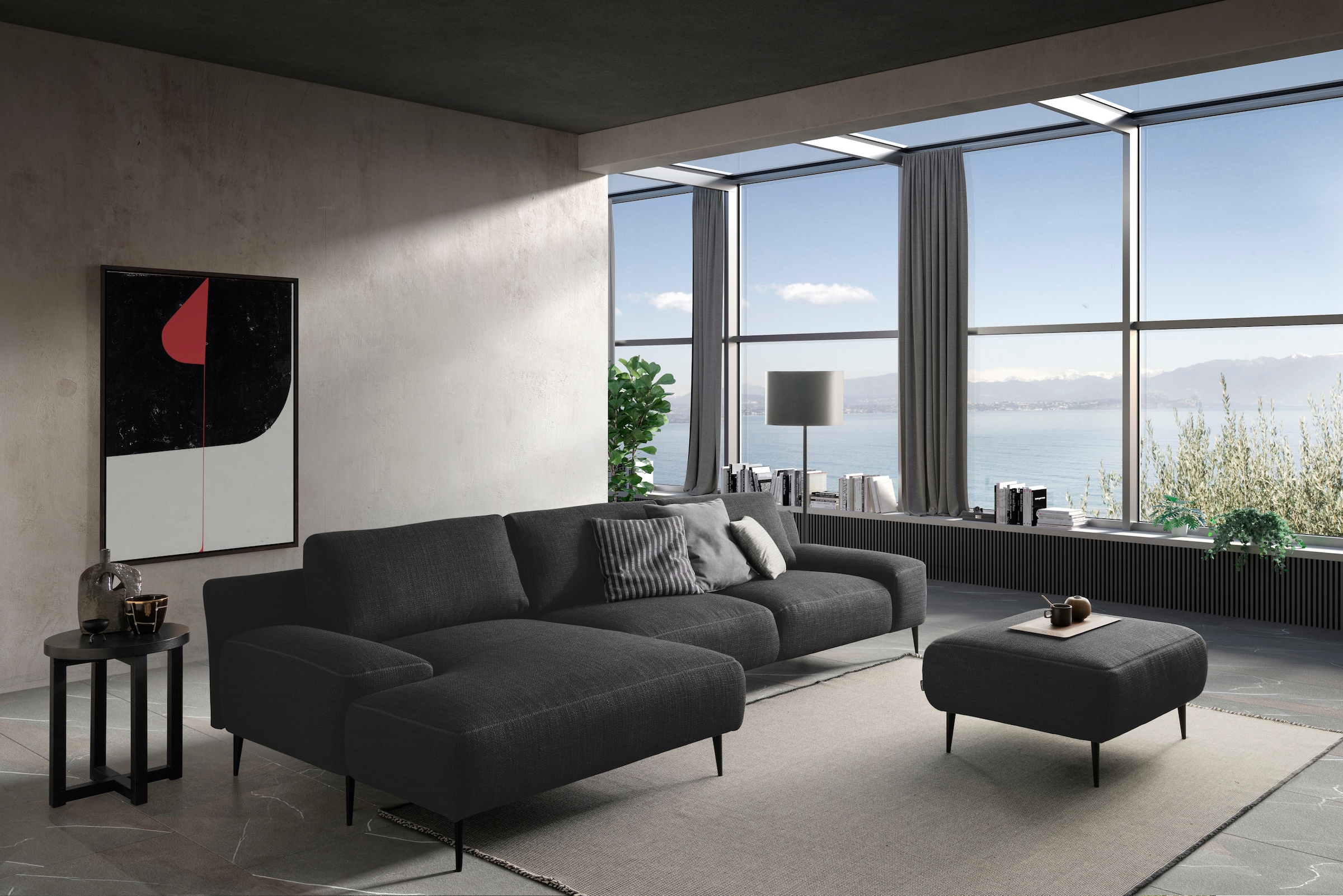designwerk Hocker »Forma, zeitloser Desighocker mit aktuellem Fuss«, in hochwertiger Verarbeitung & tollem Sitzkomfort