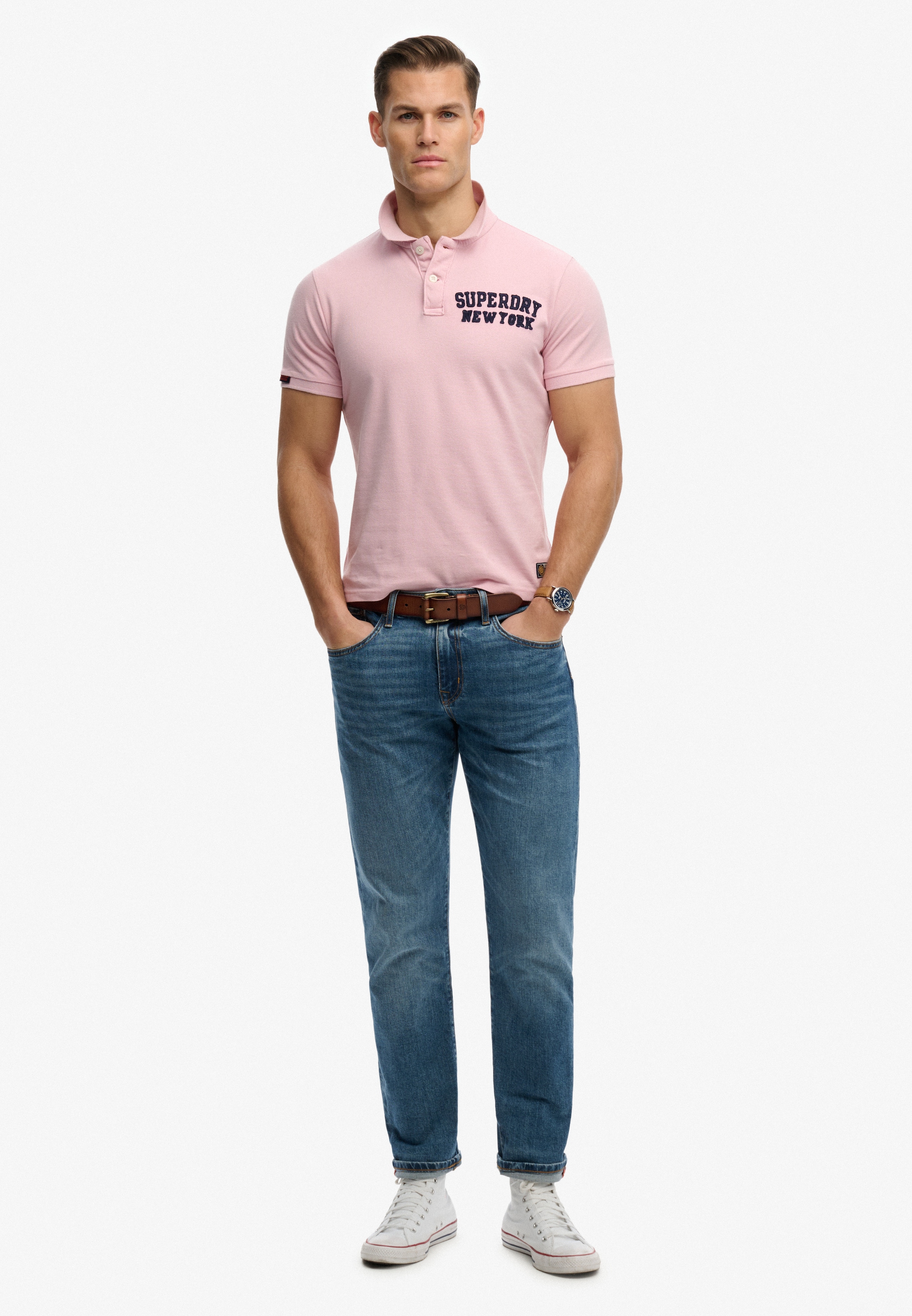 Superdry Poloshirt »VINTAGE ATHLETIC POLO« mit Polokragen und Knopfleiste, aus Baumwolle, Relaxed Fit