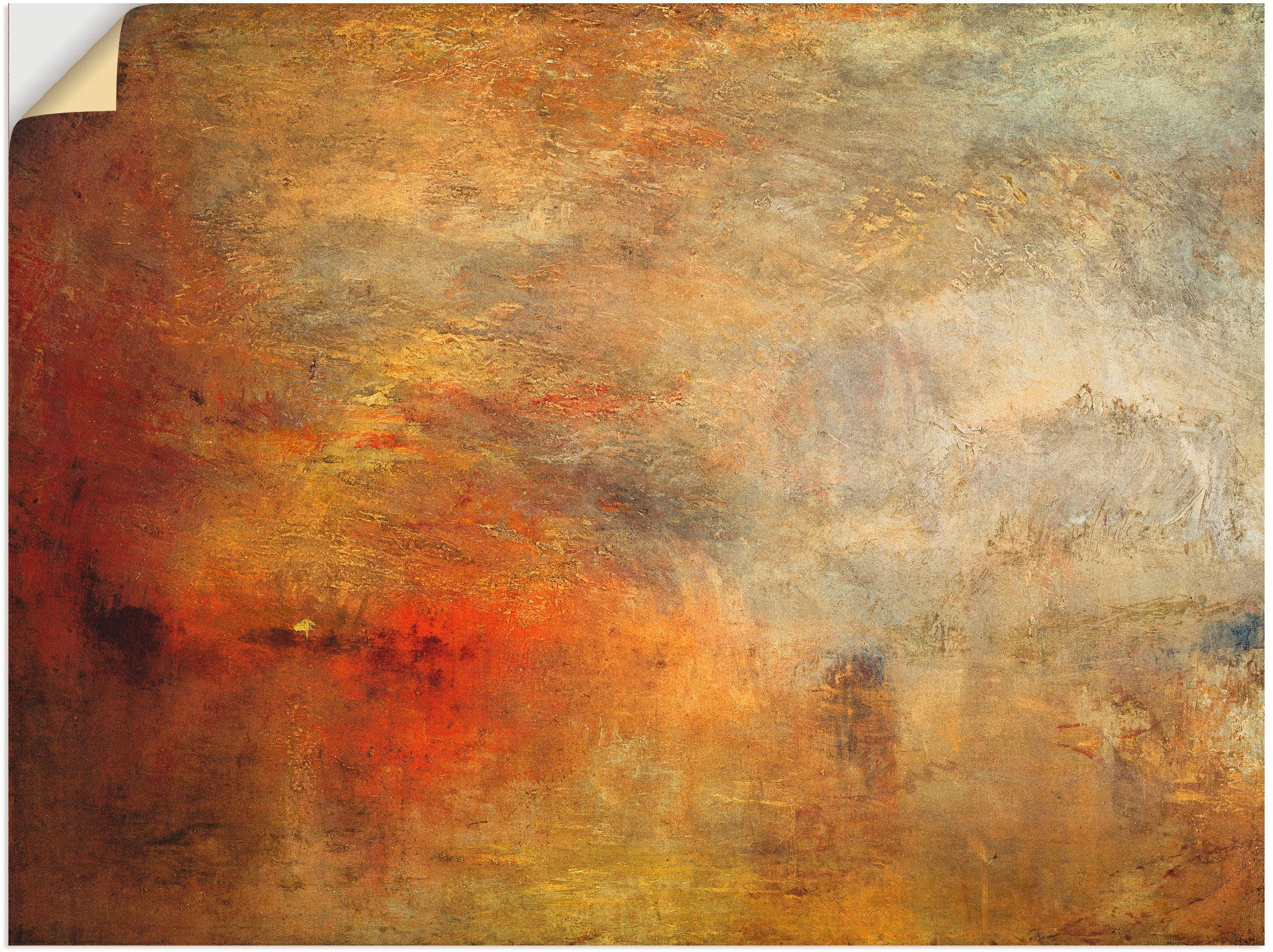 Image of Artland Wandbild »Sonnenuntergang über einem See. 1840«, Gewässer, (1 St.), in vielen Grössen & Produktarten -Leinwandbild, Poster, Wandaufkleber / Wandtattoo auch für Badezimmer geeignet bei Ackermann Versand Schweiz