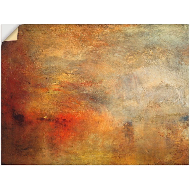 Artland Wandbild »Sonnenuntergang über einem See. 1840«, Gewässer, (1 St.),  als Leinwandbild, Wandaufkleber oder Poster in versch. Grössen kaufen