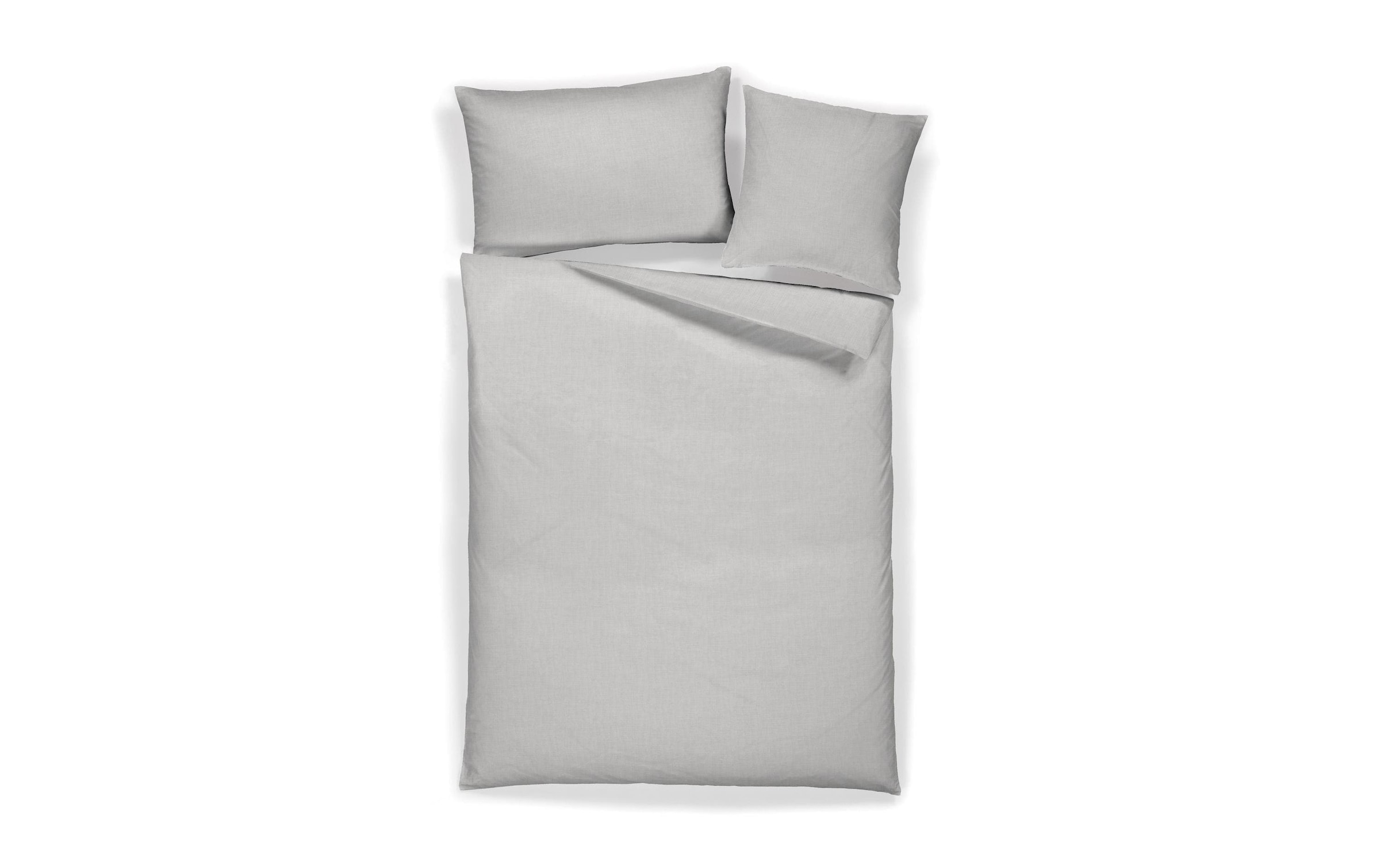 HOME FASHION Kissenbezug »Home Fashion Kopfkissenbezug Halbleinen Grau, 50 x 70 cm«