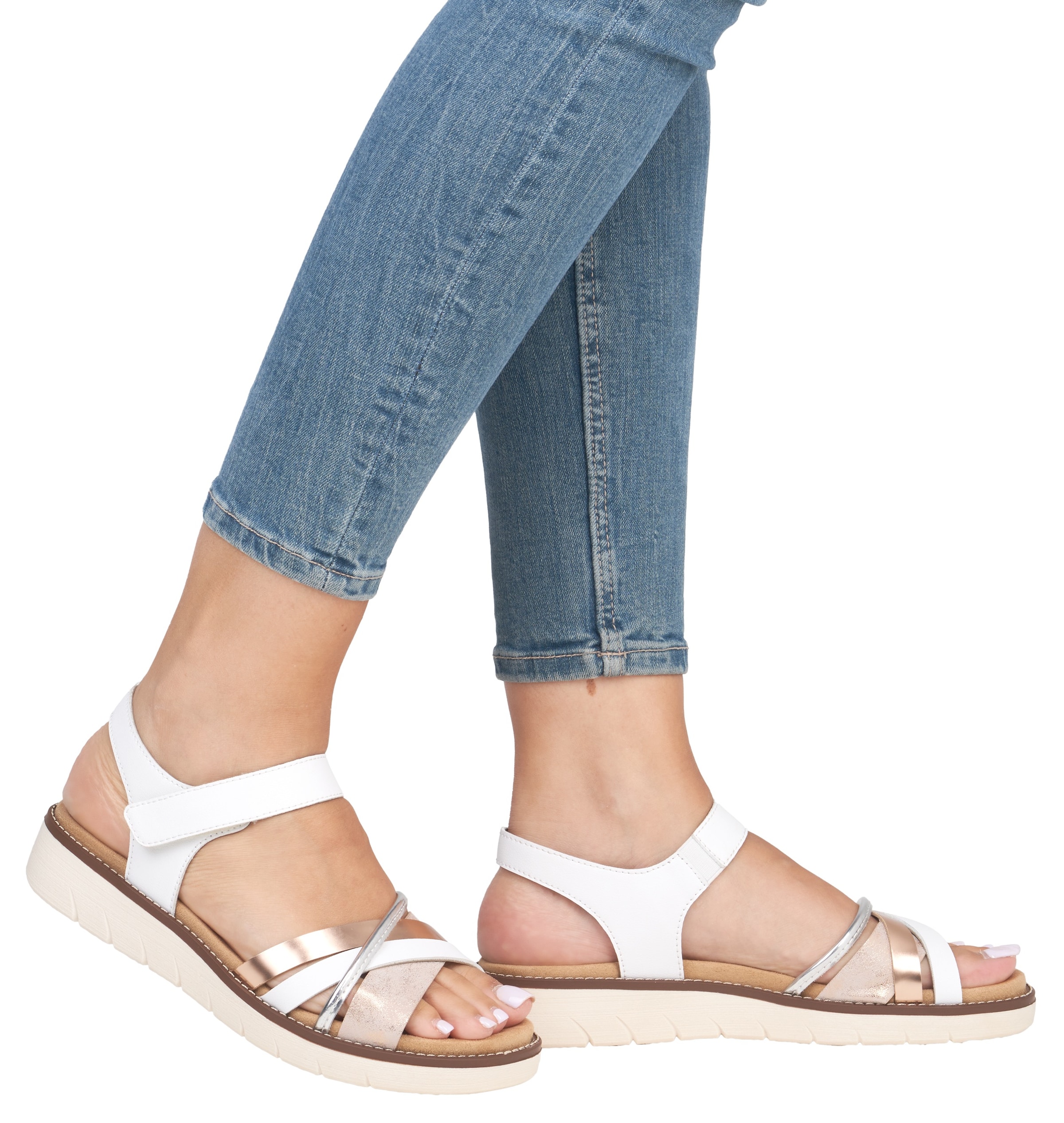 Remonte Riemchensandale  , Keilabsatz, Sommerschuh, Sandalette mit herausnehmbarer Softeinlage