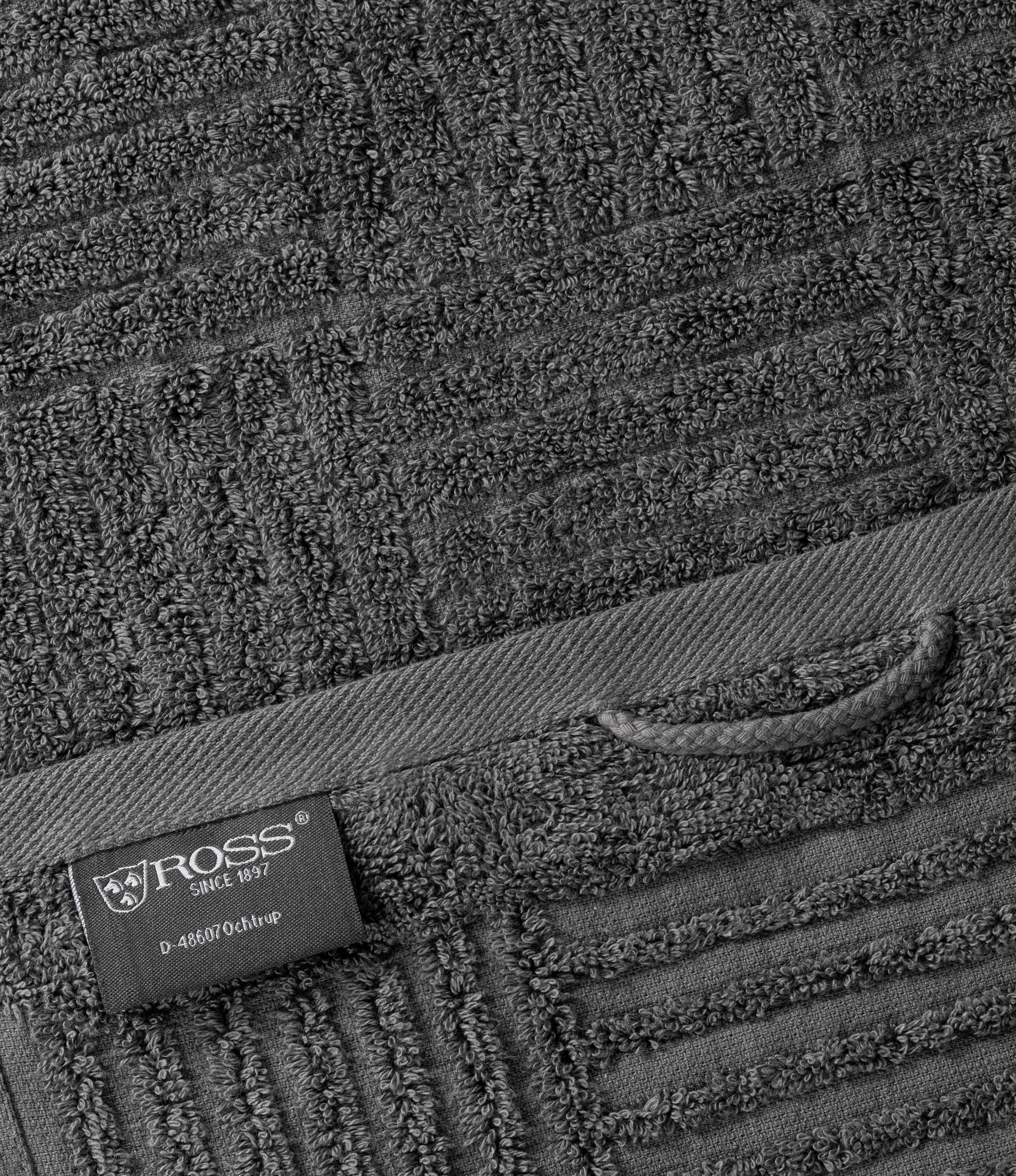 ROSS Waschhandschuh »CARRE« 100% Baumwolle, Rippenstruktur, grosse Farbauswahl