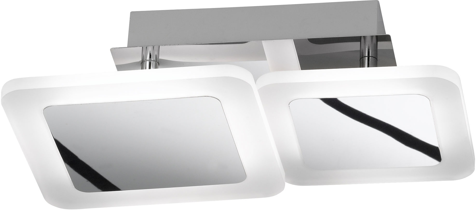 Image of WOFI LED Deckenleuchte »Deckenleuchte Impuls 2flg«, LED-Modul, 1 St., Warmweiss, geradliniges Design bei Ackermann Versand Schweiz