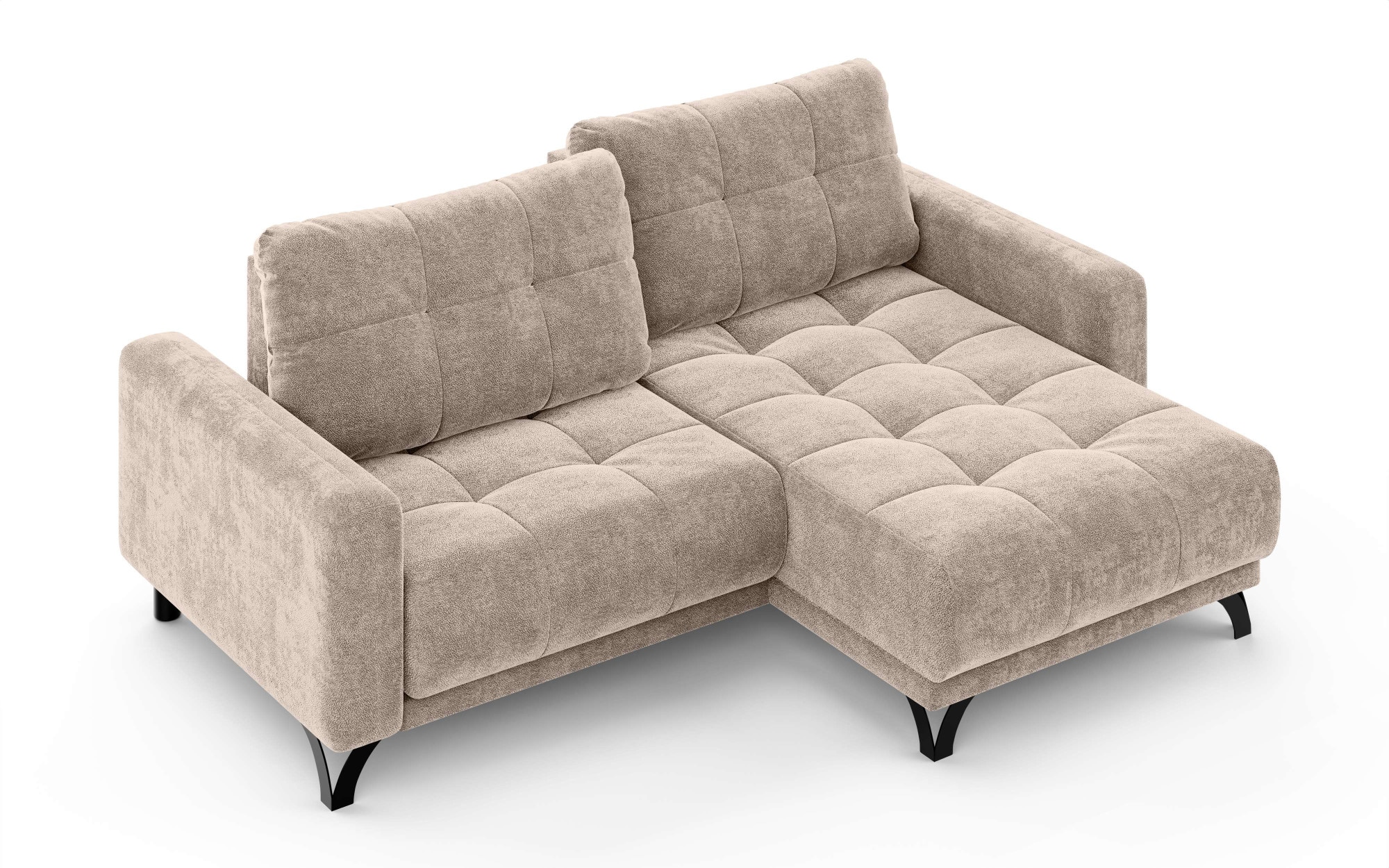 INOSIGN Ecksofa »FAIRVIEW mit verstellbaren Rückenlehne, Masse B/T/H: 234/174/93 cm«, L-Form mit Wellenunterfederung, Recamiere beidseitig montierbar