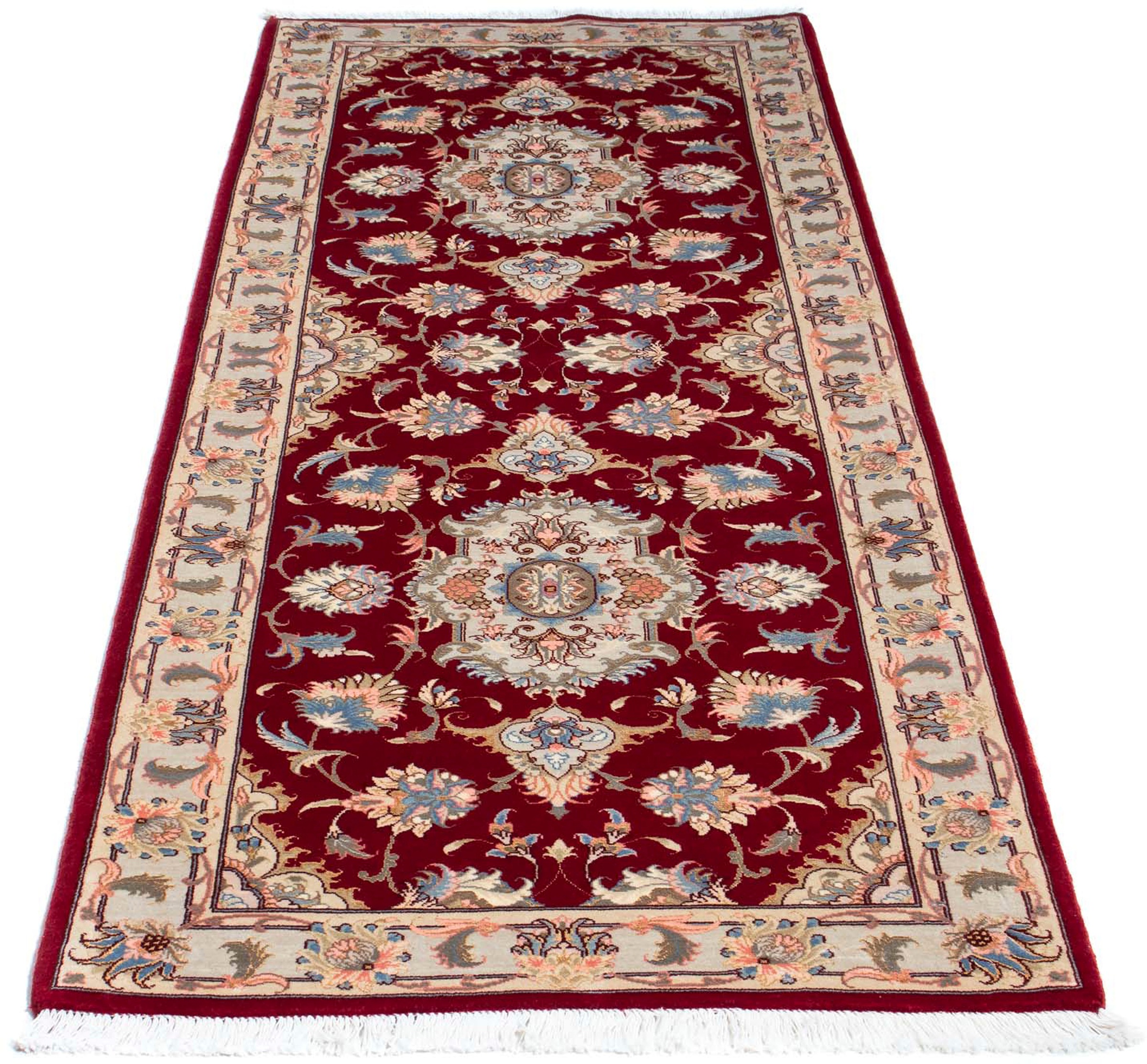 Image of morgenland Orientteppich »Perser - Täbriz - Royal - 213 x 83 cm - dunkelrot«, rechteckig, 7 mm Höhe, Wohnzimmer, Handgeknüpft, Einzelstück mit Zertifikat bei Ackermann Versand Schweiz